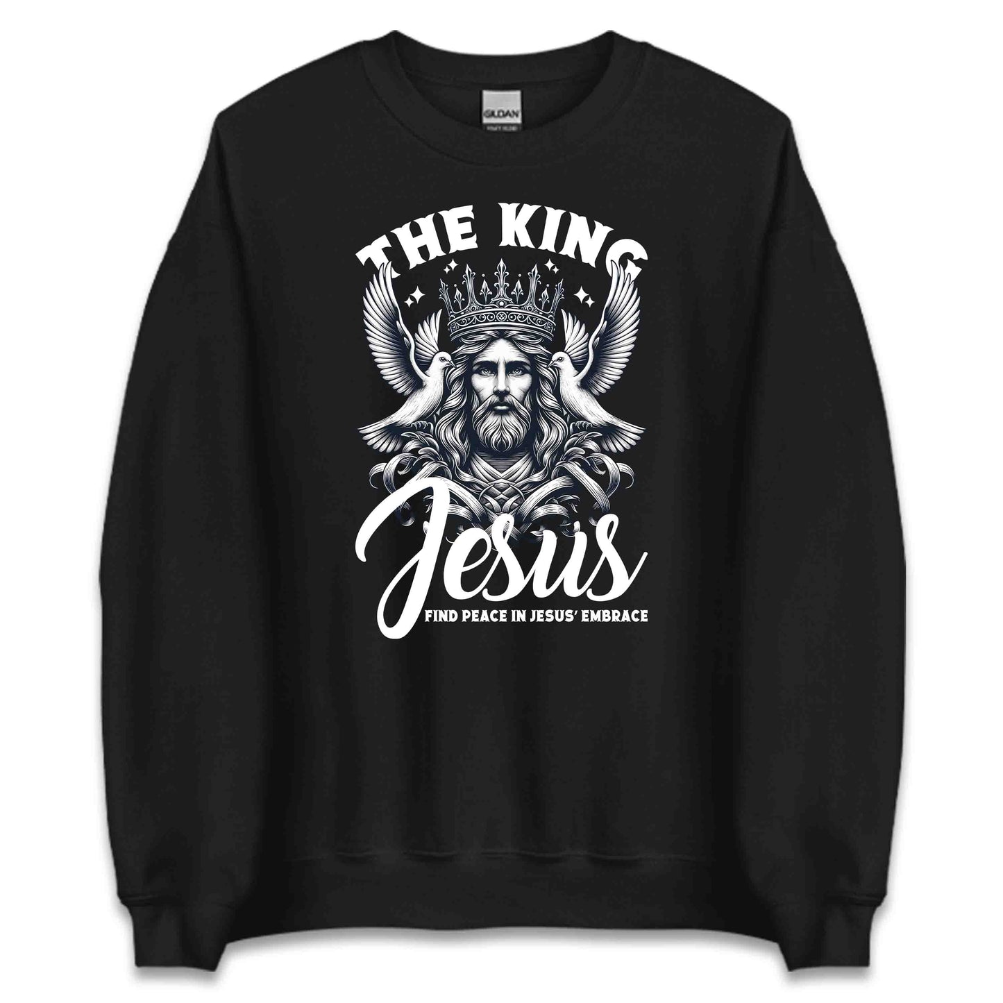 Jesus King Jesus with Crown and Doves Faith-Inspired Christian | PRODUCT CODE: JSKNGCRWNDV