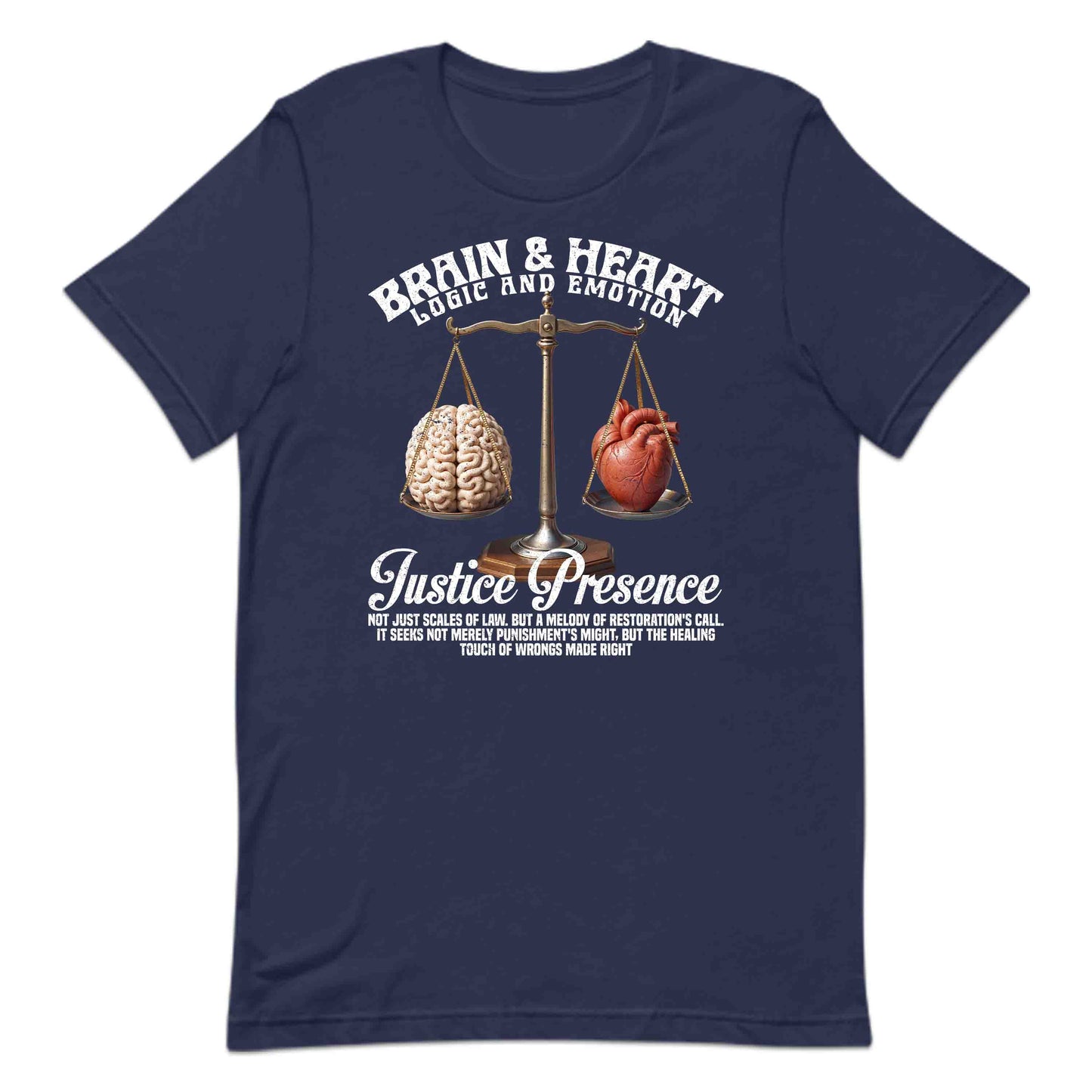 Justice Themed Inspiring Brain and Heart Balancing Logic & Emotion | PRODUCT CODE: JTUHMDBLCNHR
