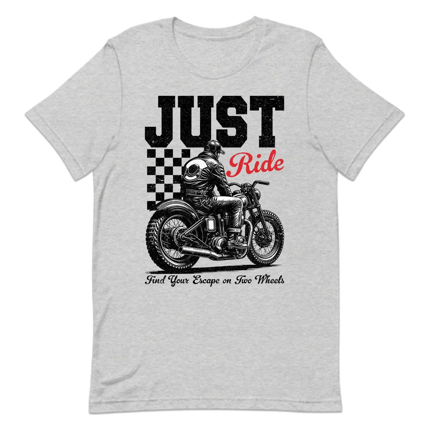 Just Ride Retro Biker Vintage Motorcycle Two-Wheel Adventure | PRODUCT CODE: JTURDTBKEBNM