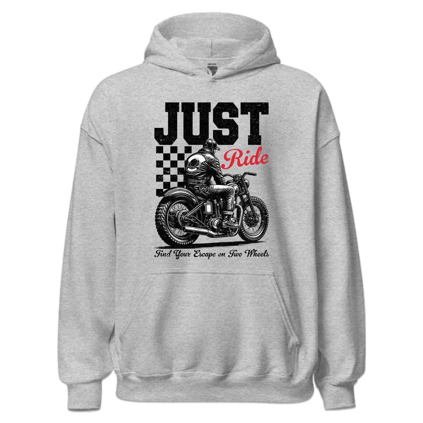 Just Ride Retro Biker Vintage Motorcycle Two-Wheel Adventure | PRODUCT CODE: JTURDTBKEBNM