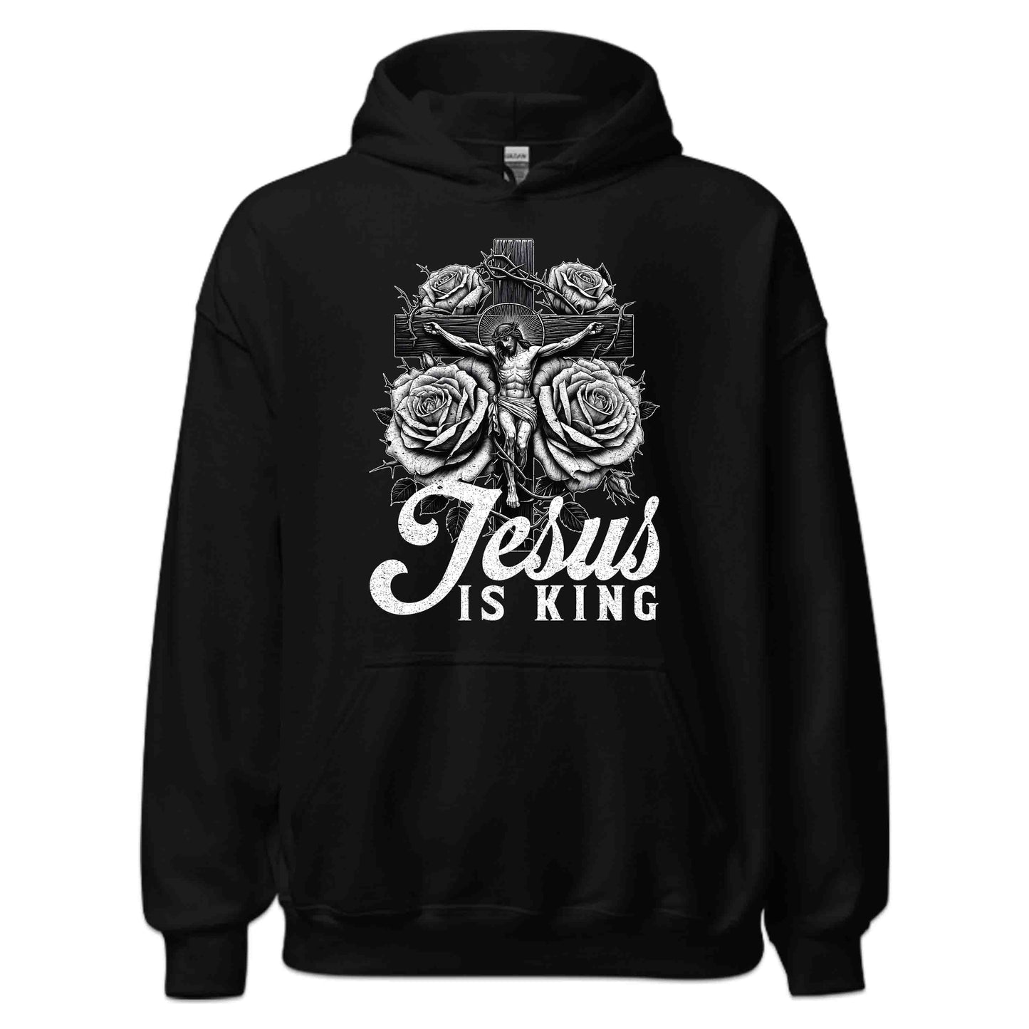 Jesus Is King Roses & Crucifixion Inspiring Christian | PRODUCT CODE: JUESROCRFTNP