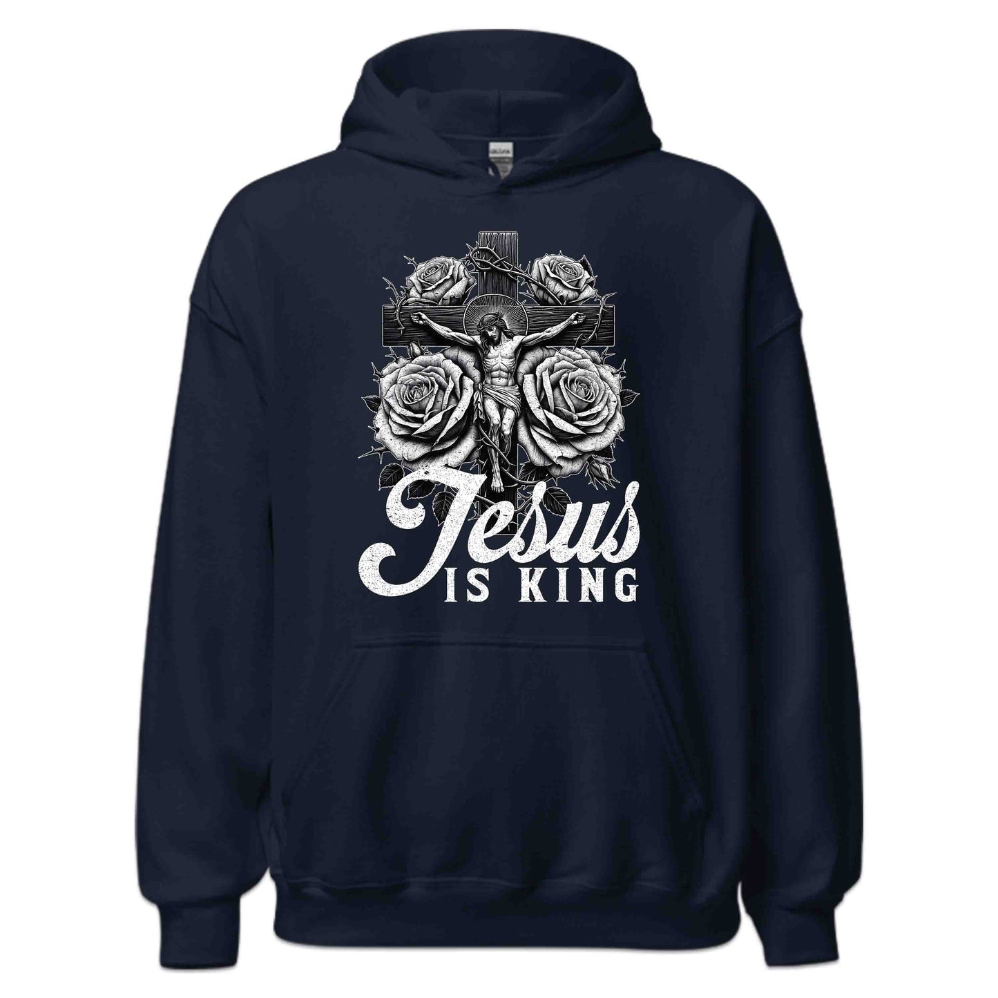 Jesus Is King Roses & Crucifixion Inspiring Christian | PRODUCT CODE: JUESROCRFTNP