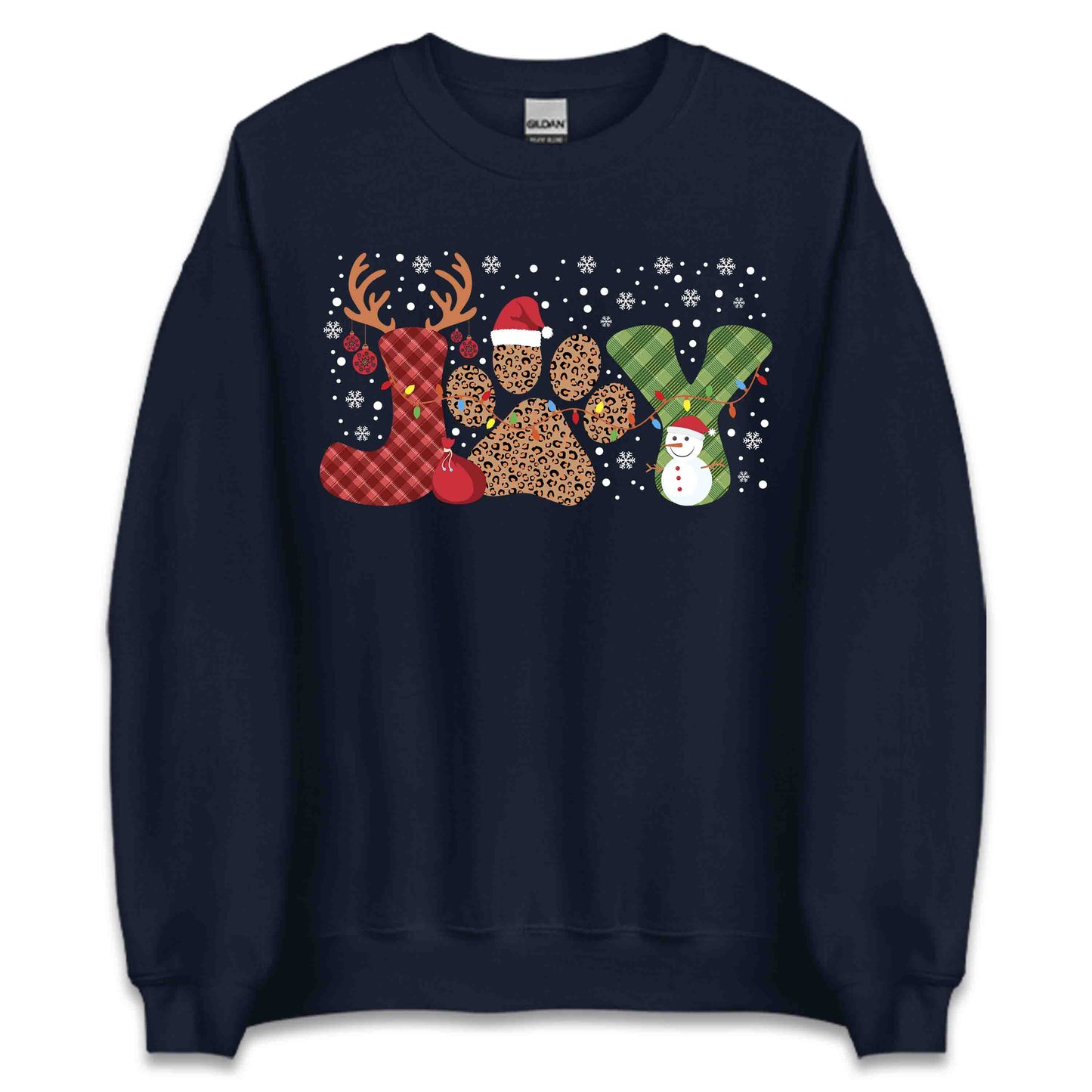 Joy Christmas Paw Print Holiday Pet Lover Xmas | PRODUCT CODE: JYOCHRPWATM