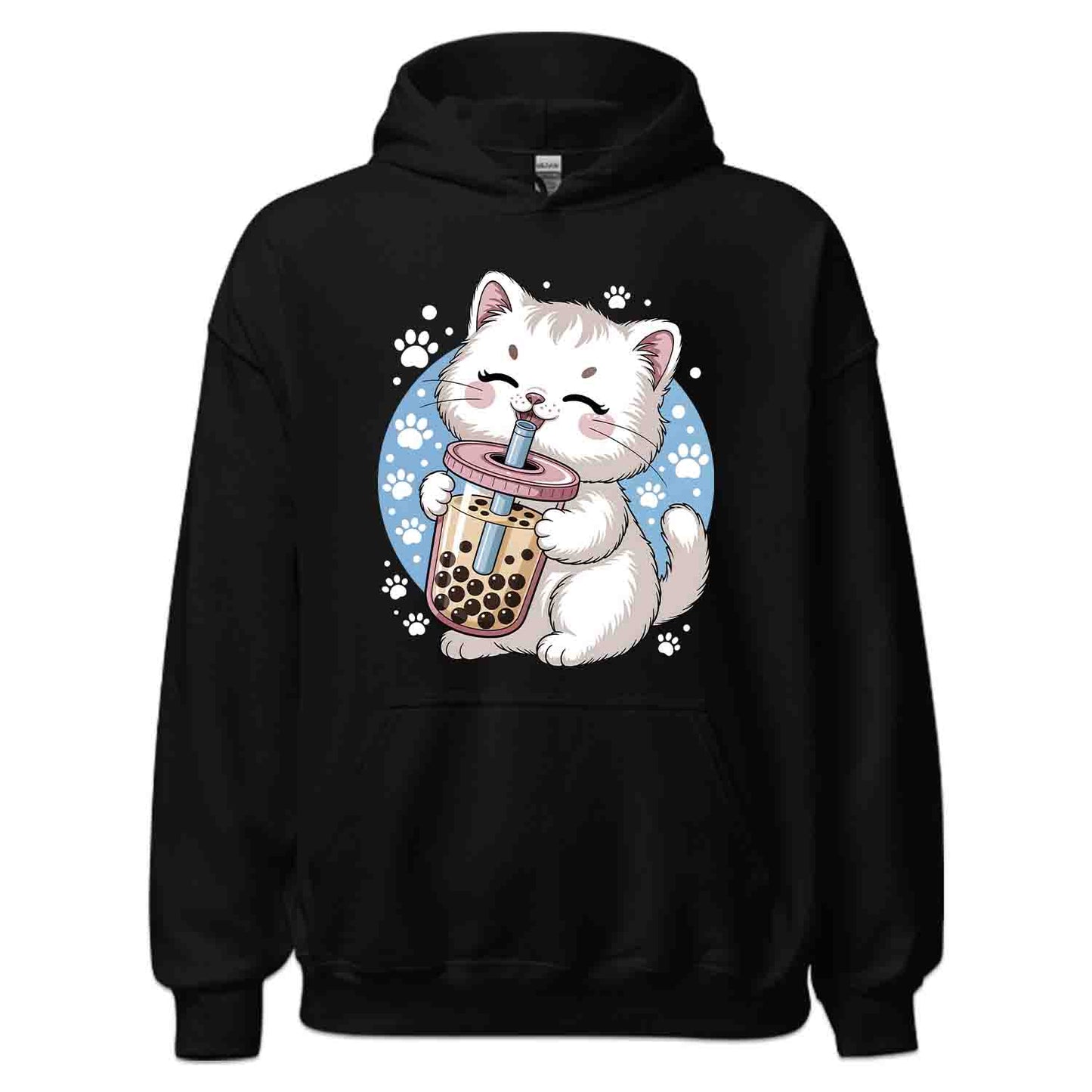 Kawaii Boba Cat T-Shirt, Cute Bubble Tea Sweatshirt, Pastel Kitty Hoodie | PRODUCT CODE: KJQWEBSCD