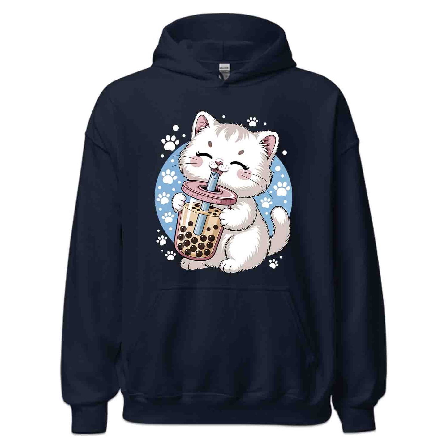 Kawaii Boba Cat T-Shirt, Cute Bubble Tea Sweatshirt, Pastel Kitty Hoodie | PRODUCT CODE: KJQWEBSCD