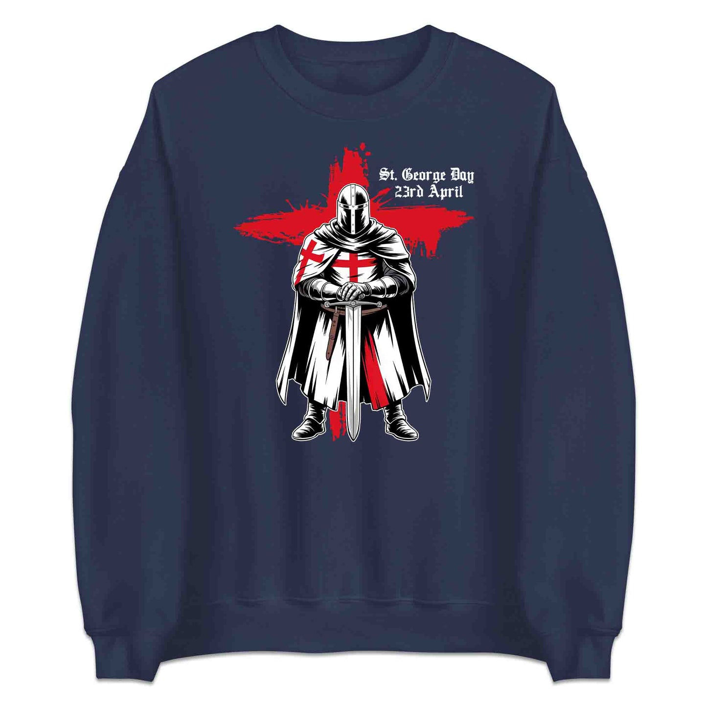 St. George’s Day Knight T-Shirt, Red Cross Jumper & Crusader Hoodie – English Heritage Apparel | PRODUCT CODE: KSADMNWE