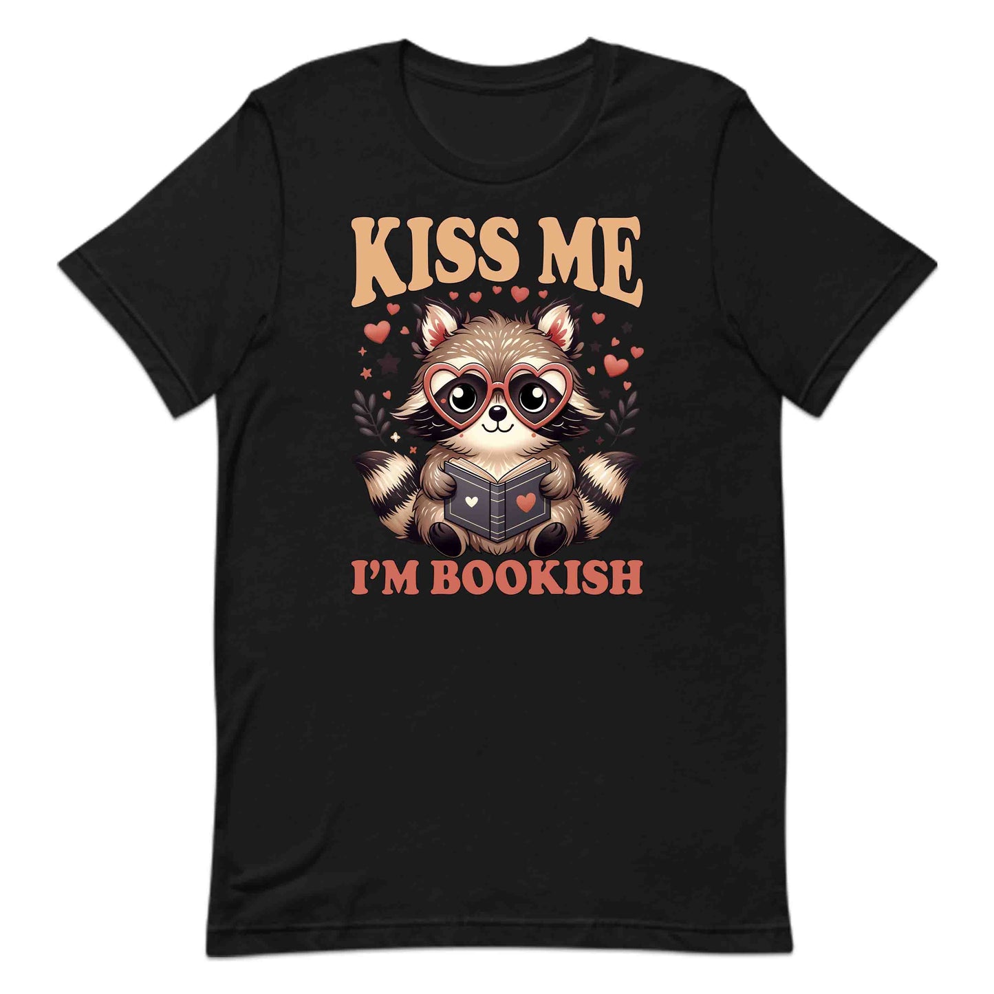 Kiss Me I'm Bookish Raccoon World Book Day Kawaii Animal Reading Librarians & Book Lovers | PRODUCT CODE: KSMBKOSHRCN