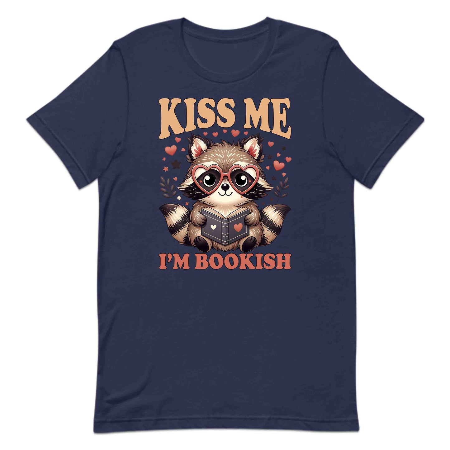 Kiss Me I'm Bookish Raccoon World Book Day Kawaii Animal Reading Librarians & Book Lovers | PRODUCT CODE: KSMBKOSHRCN