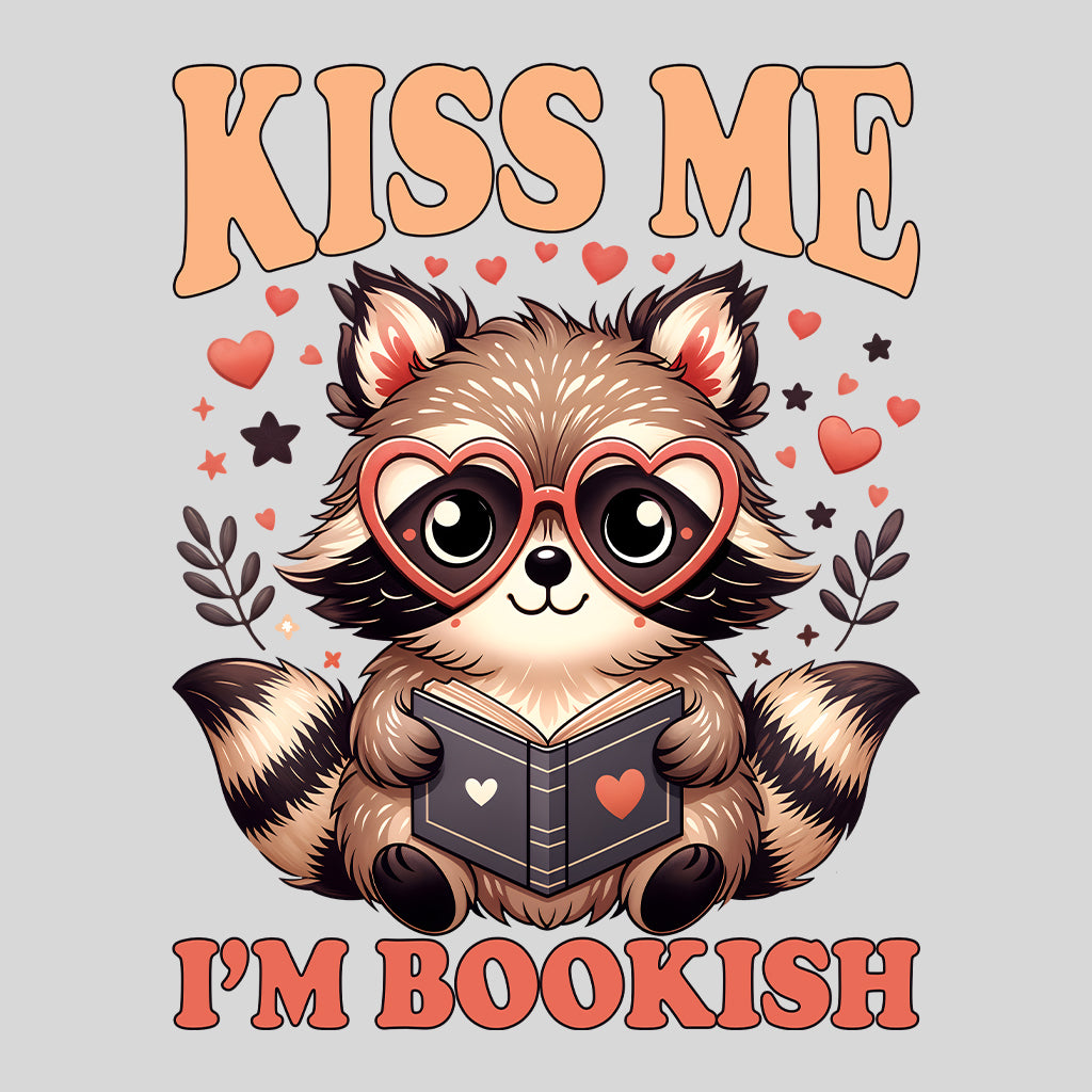 Kiss Me I'm Bookish Raccoon World Book Day Kawaii Animal Reading Librarians & Book Lovers | PRODUCT CODE: KSMBKOSHRCN