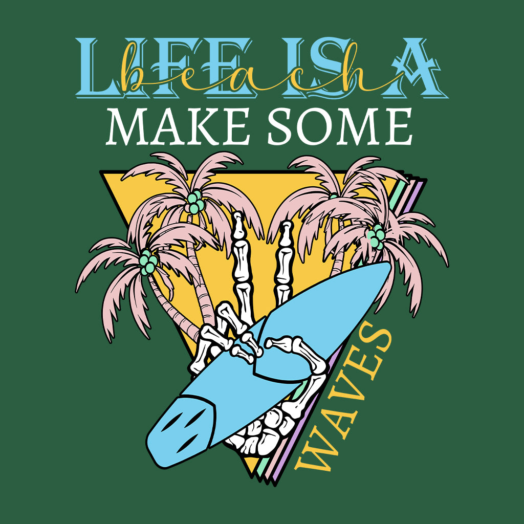 Life is a Beach Make Some Waves Surfing Skeleton | PRODUCT CODE: LFSABCHMK