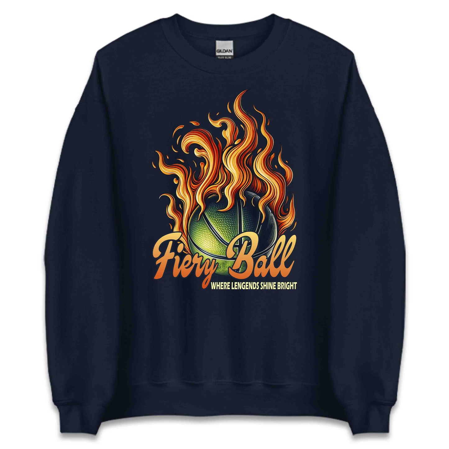 Legendary Fiery Basketball Epic Sports Athletic Flaming Game Day | PRODUCT CODE: LGRNDRBYLAGS