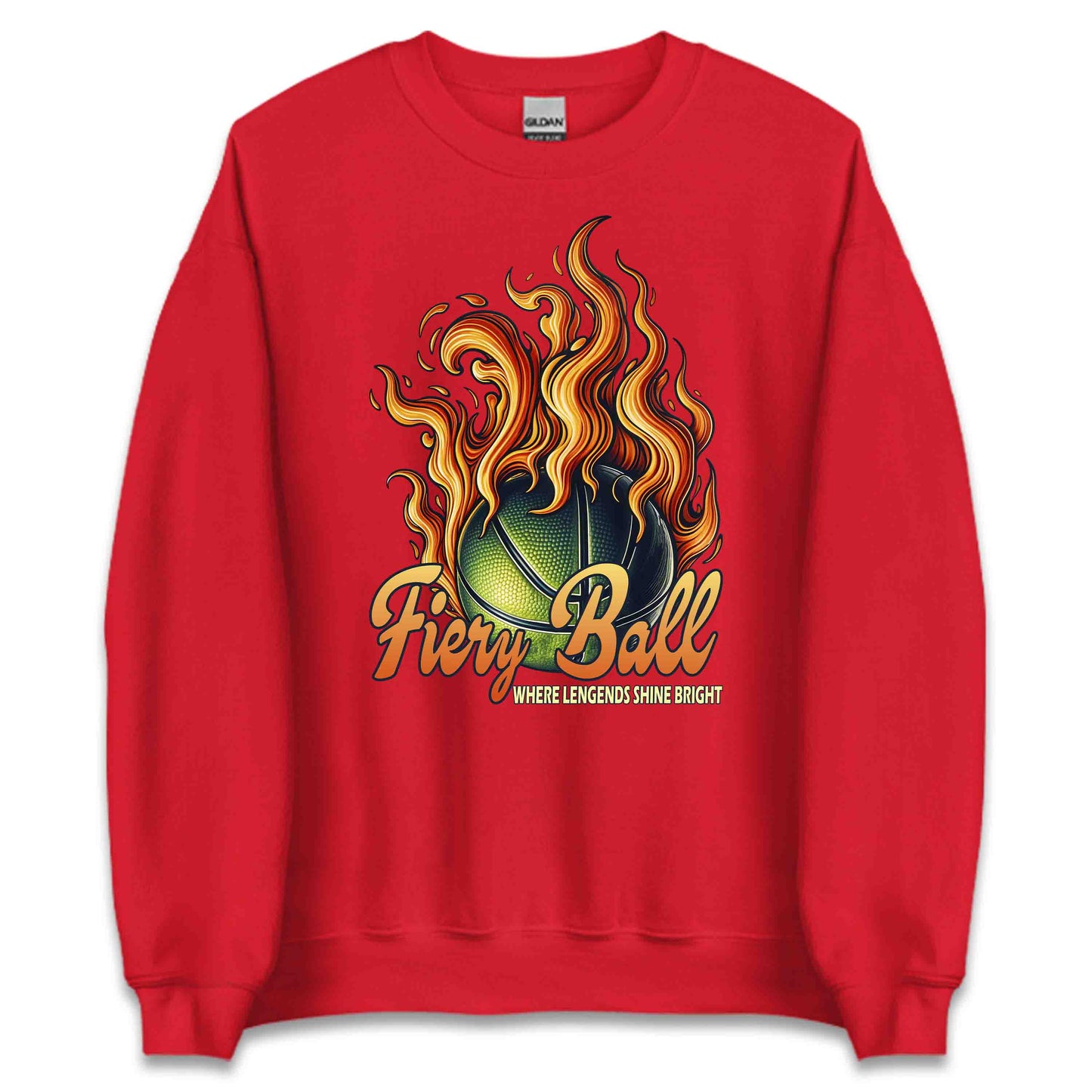 Legendary Fiery Basketball Epic Sports Athletic Flaming Game Day | PRODUCT CODE: LGRNDRBYLAGS