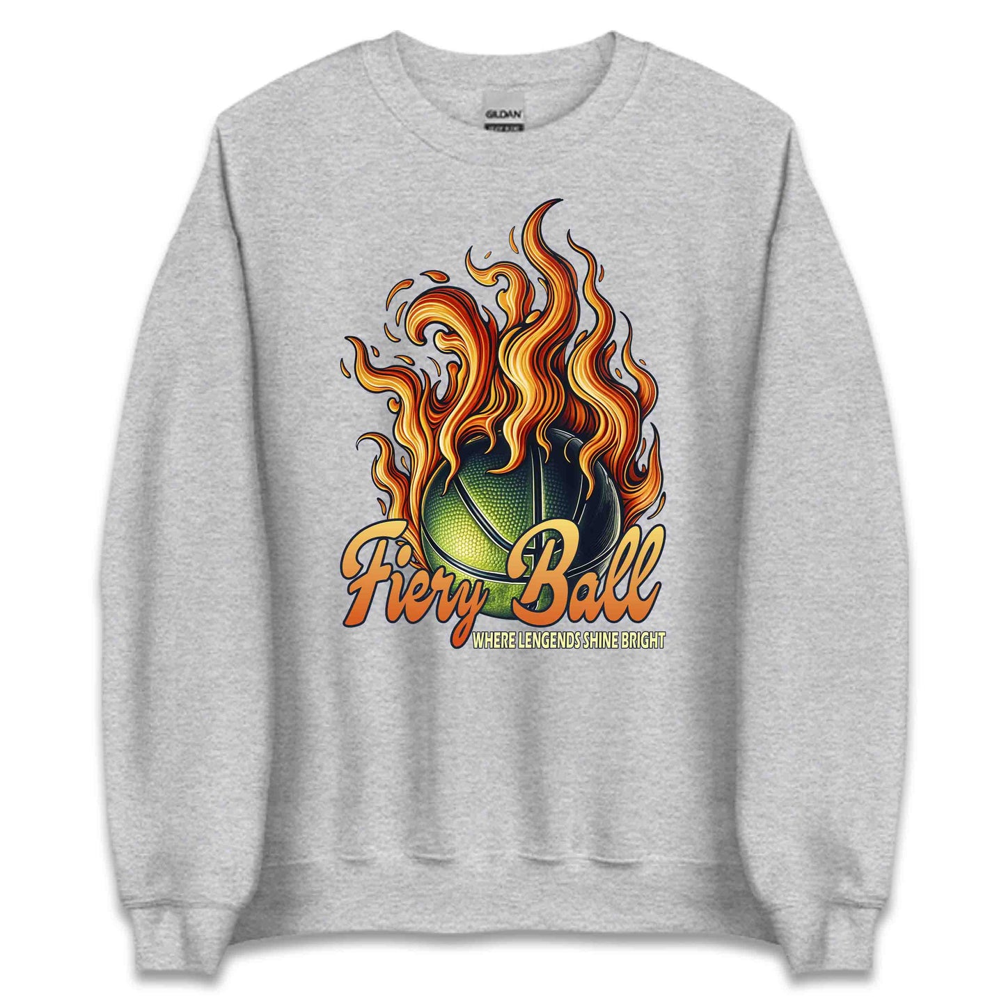 Legendary Fiery Basketball Epic Sports Athletic Flaming Game Day | PRODUCT CODE: LGRNDRBYLAGS