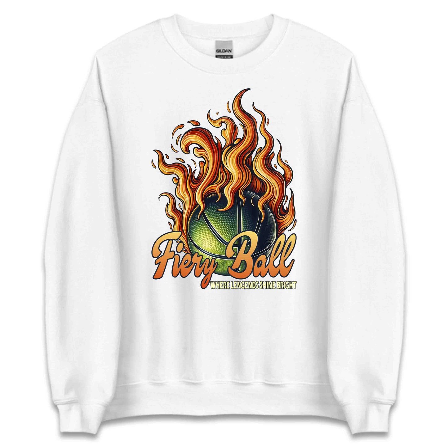 Legendary Fiery Basketball Epic Sports Athletic Flaming Game Day | PRODUCT CODE: LGRNDRBYLAGS