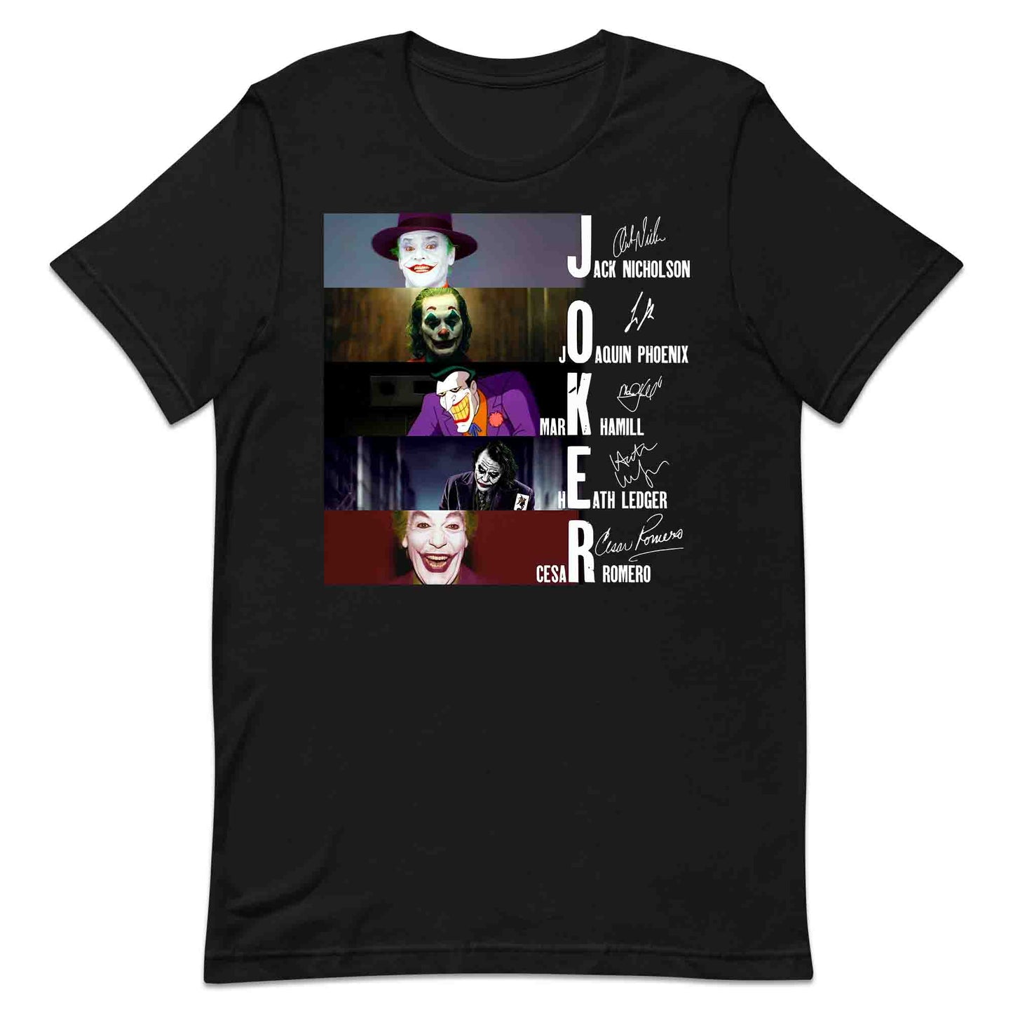 Legendary Jokers Evolution T-Shirt, Nicholson, Ledger, Phoenix & Hamill Tribute Hoodie – DC Villains Apparel | PRODUCT CODE: LGSBXCIYU