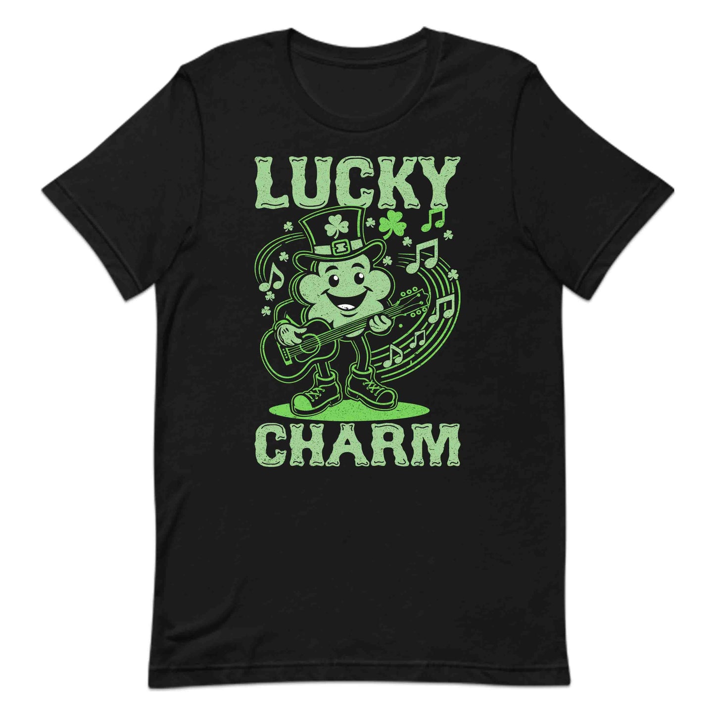 Lucky Charm St. Patrick's Day Clover Playing Guitar Fun Irish Party | PRODUCT CODE: LKNCGECHMRST