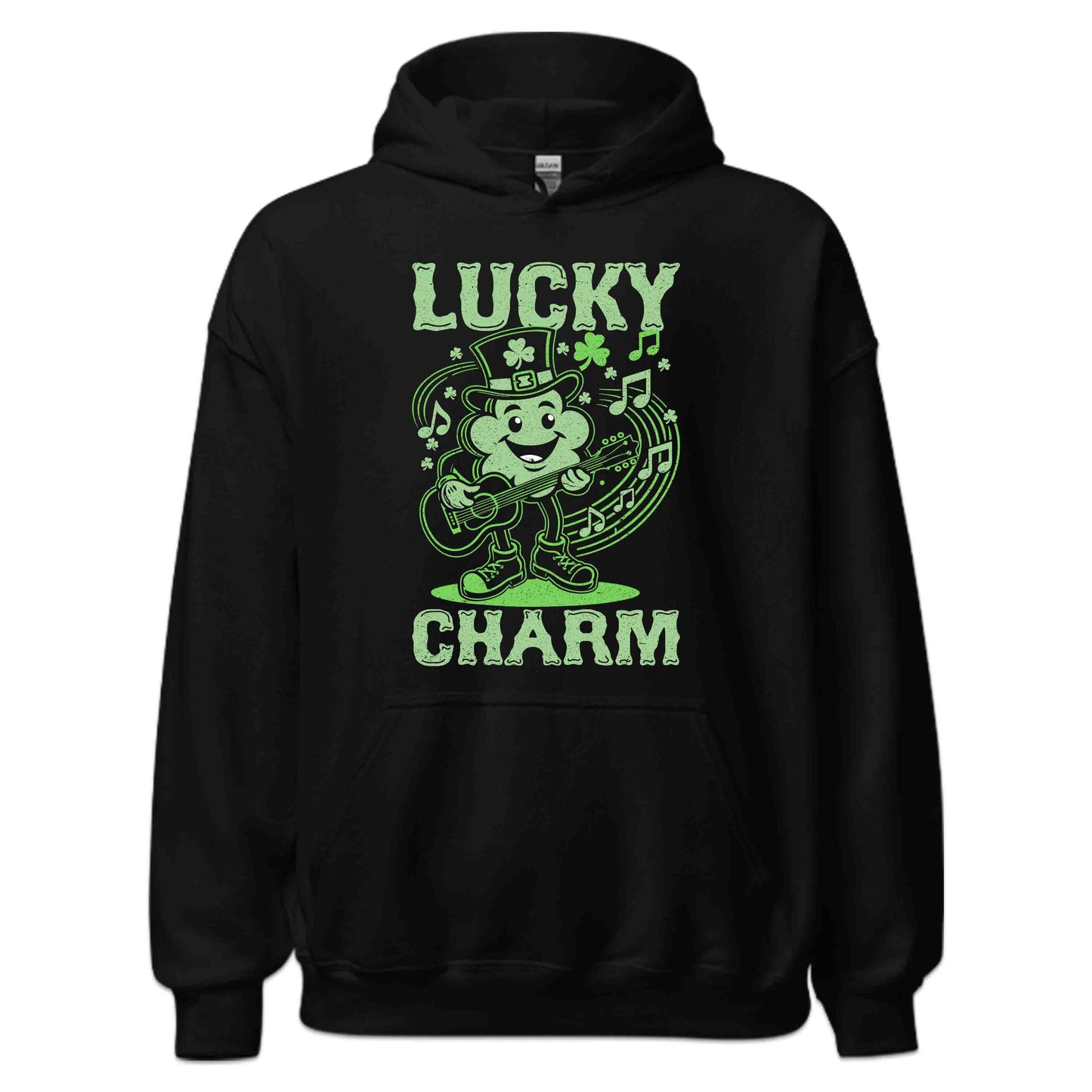 Lucky Charm St. Patrick's Day Clover Playing Guitar Fun Irish Party | PRODUCT CODE: LKNCGECHMRST