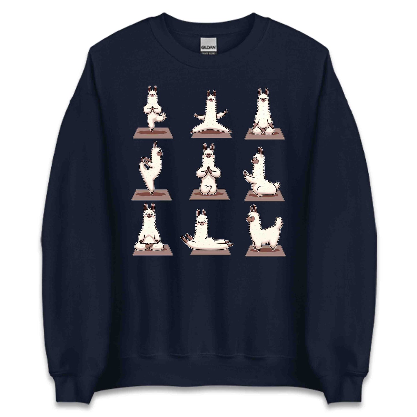 Llama Yoga Pose Funny Animal Yoga Enthusiast | PRODUCT CODE: LMATGOPSEANM