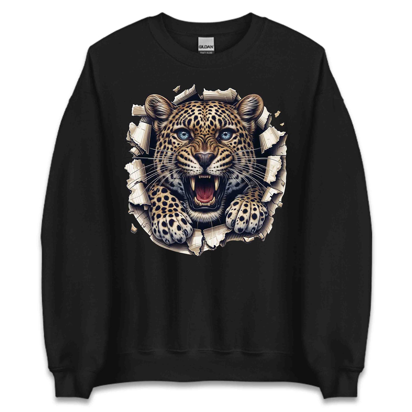 Leopard Breaking Through Wall Realistic 3D Big Cat | PRODUCT CODE: LPORDBKNGWLBE