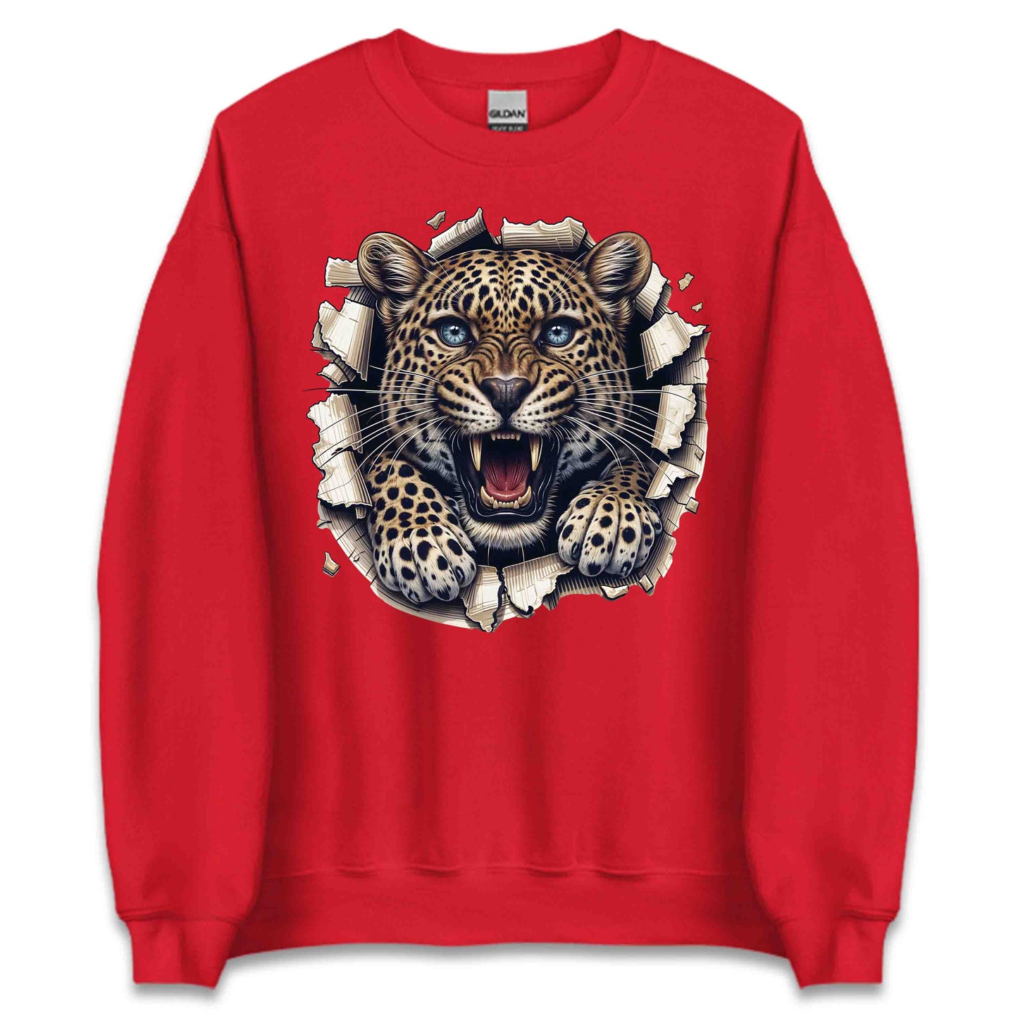 Leopard Breaking Through Wall Realistic 3D Big Cat | PRODUCT CODE: LPORDBKNGWLBE