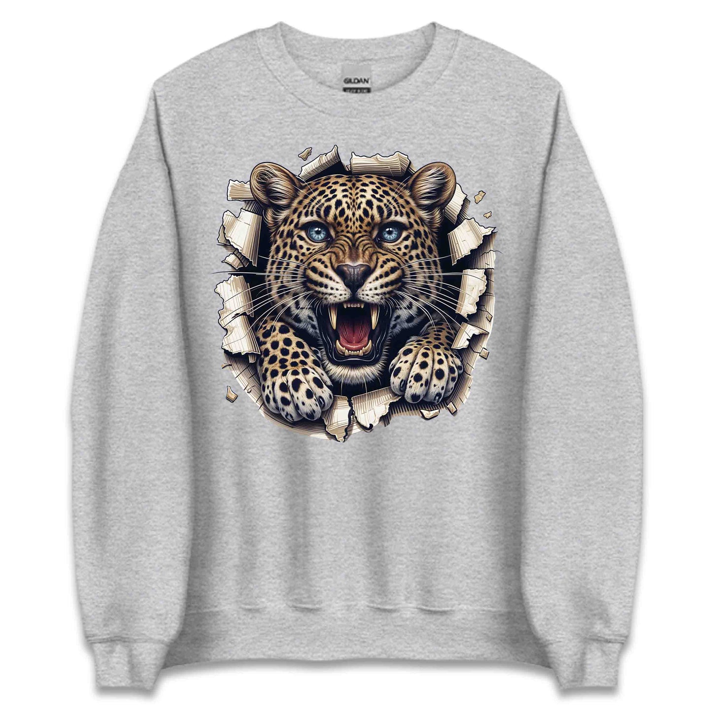 Leopard Breaking Through Wall Realistic 3D Big Cat | PRODUCT CODE: LPORDBKNGWLBE