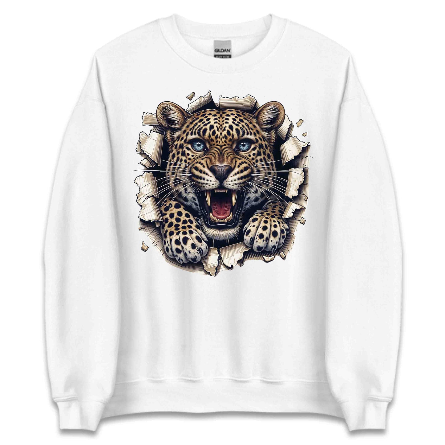 Leopard Breaking Through Wall Realistic 3D Big Cat | PRODUCT CODE: LPORDBKNGWLBE