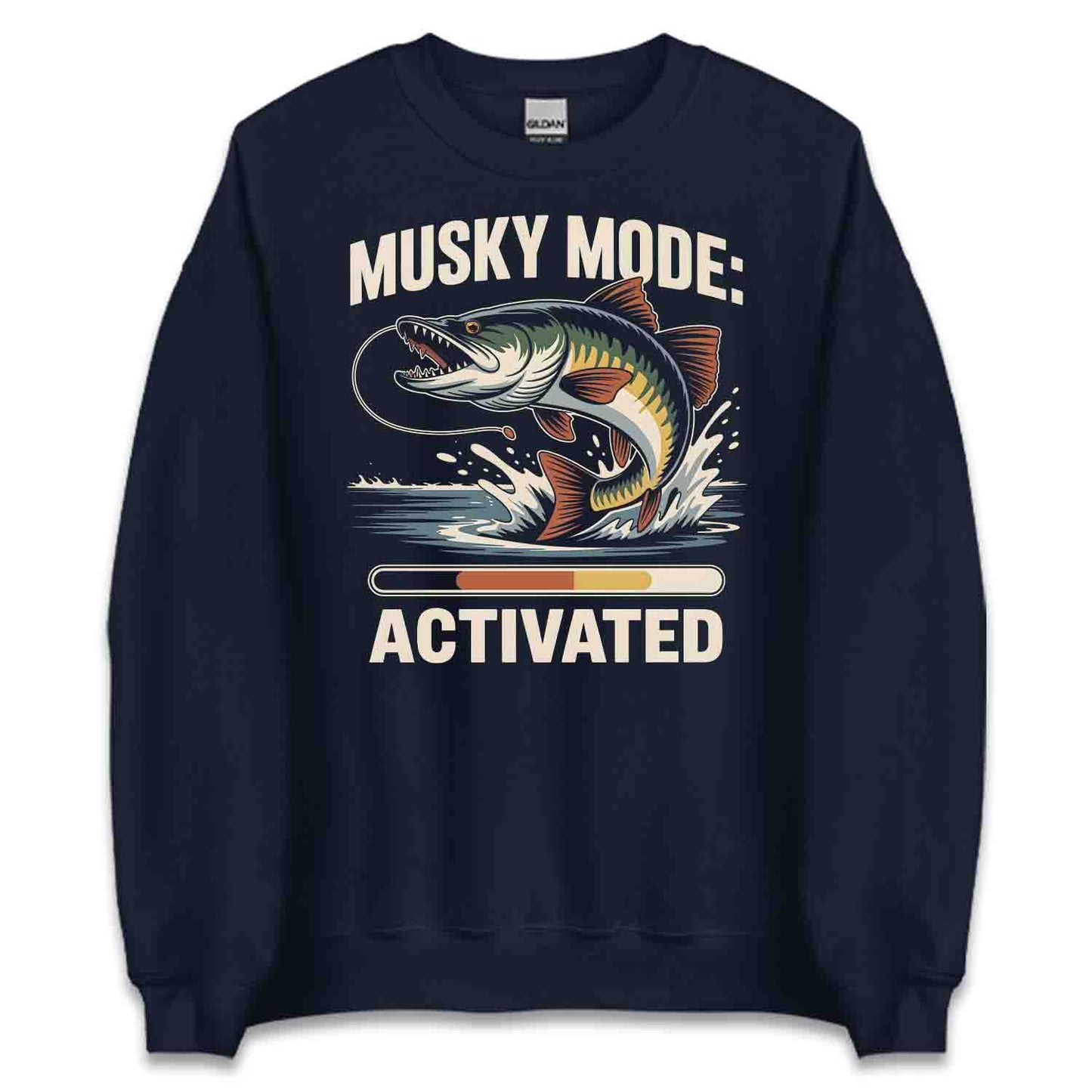 Musky Mode Fishing T-Shirt, Epic Catch Sweatshirt, Hardcore Angler Hoodie | PRODUCT CODE: MASDUCVKS