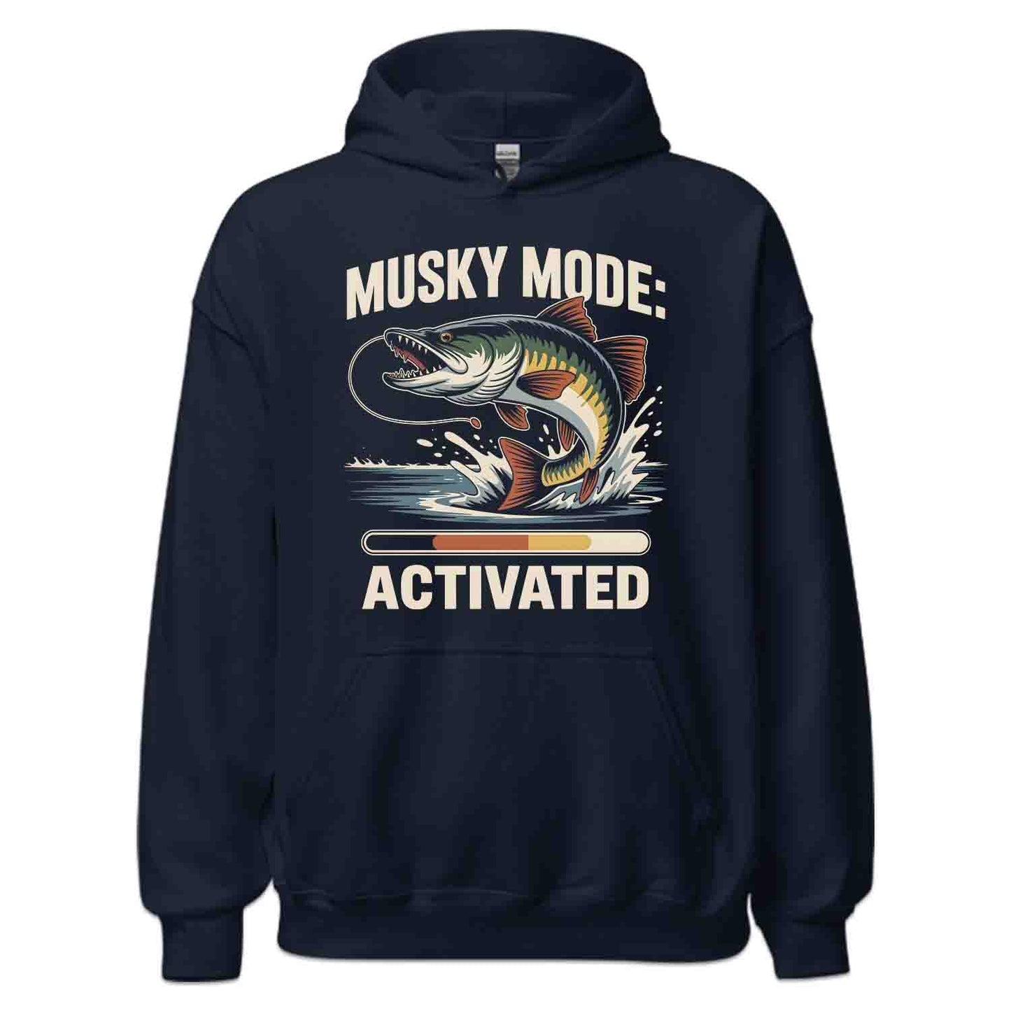 Musky Mode Fishing T-Shirt, Epic Catch Sweatshirt, Hardcore Angler Hoodie | PRODUCT CODE: MASDUCVKS