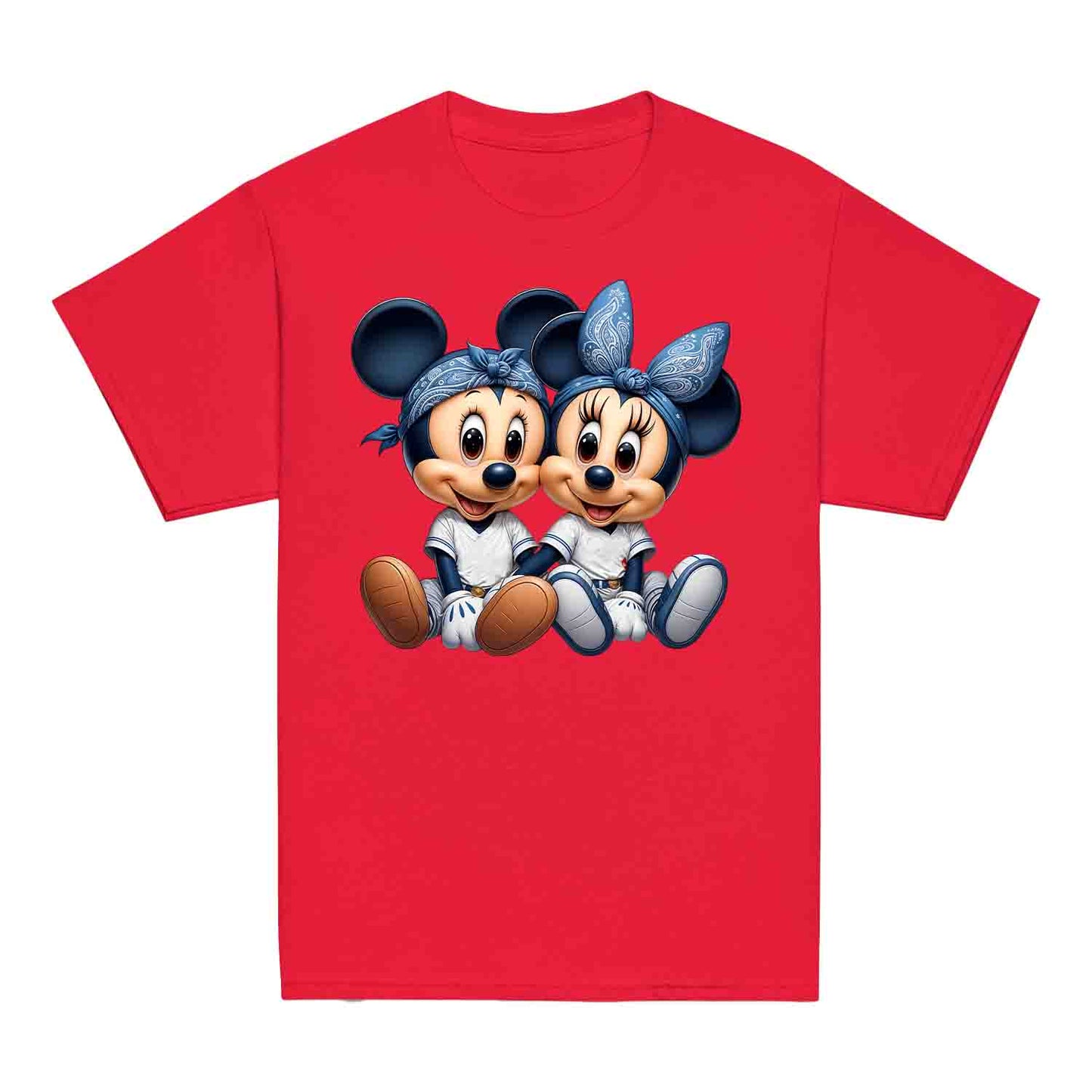 Mickey & Minnie Baseball Jersey Disney Kids T-Shirt | Cartoon Couple Jumper | Vintage Mouse Ears Hoodie | PRODUCT CODE: MCKTEUSPOA