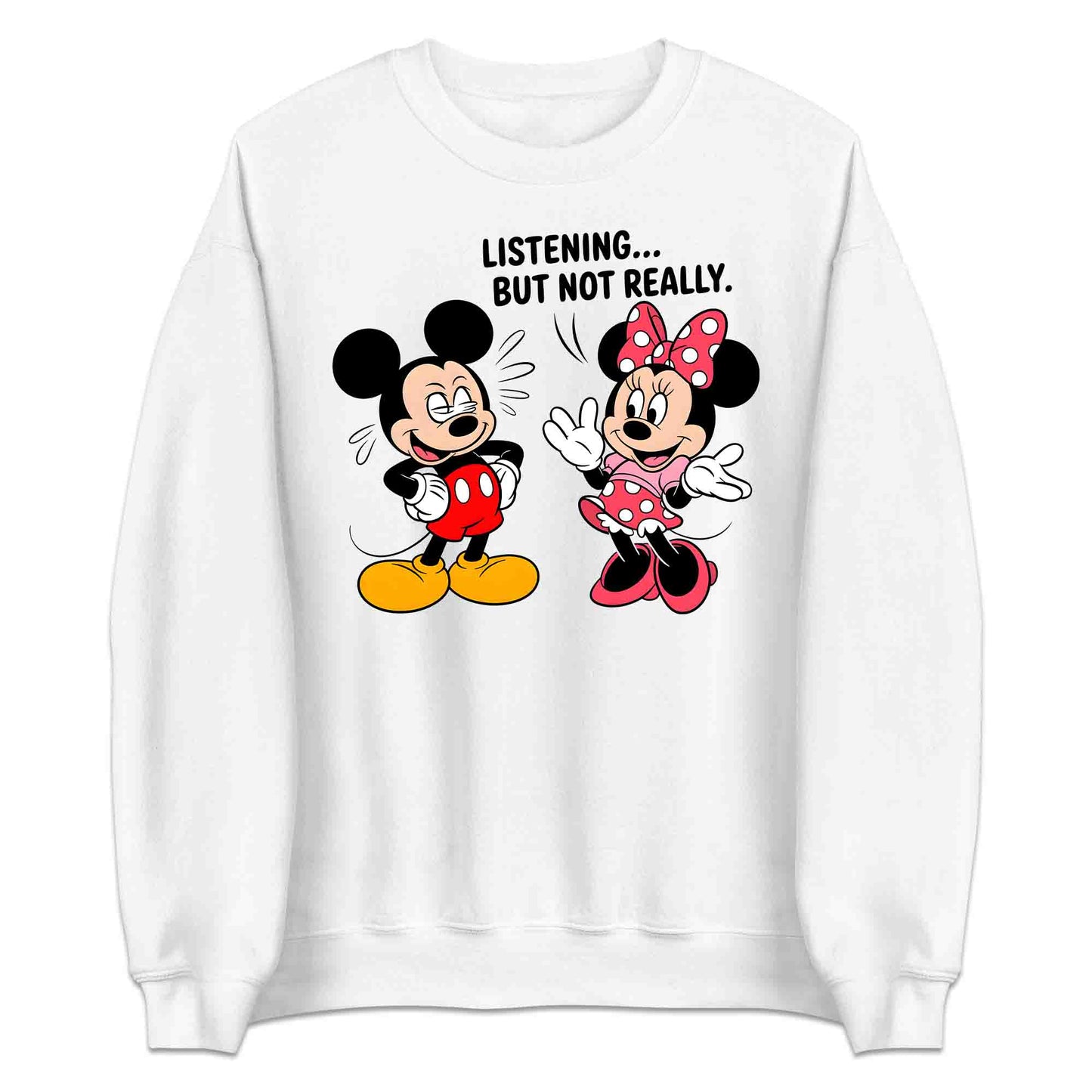 Disney Mickey & Minnie Mouse T-Shirt, Funny Sarcastic Couple Sweatshirt, Retro Cartoon Hoodie | PRODUCT CODE: MDGYTULSZC