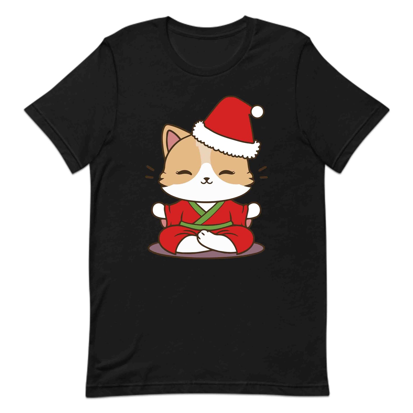 Meditating Santa Cat Christmas Zen Cat Yoga Xmas Relaxation | PRODUCT CODE: MDTSNCAZNEY