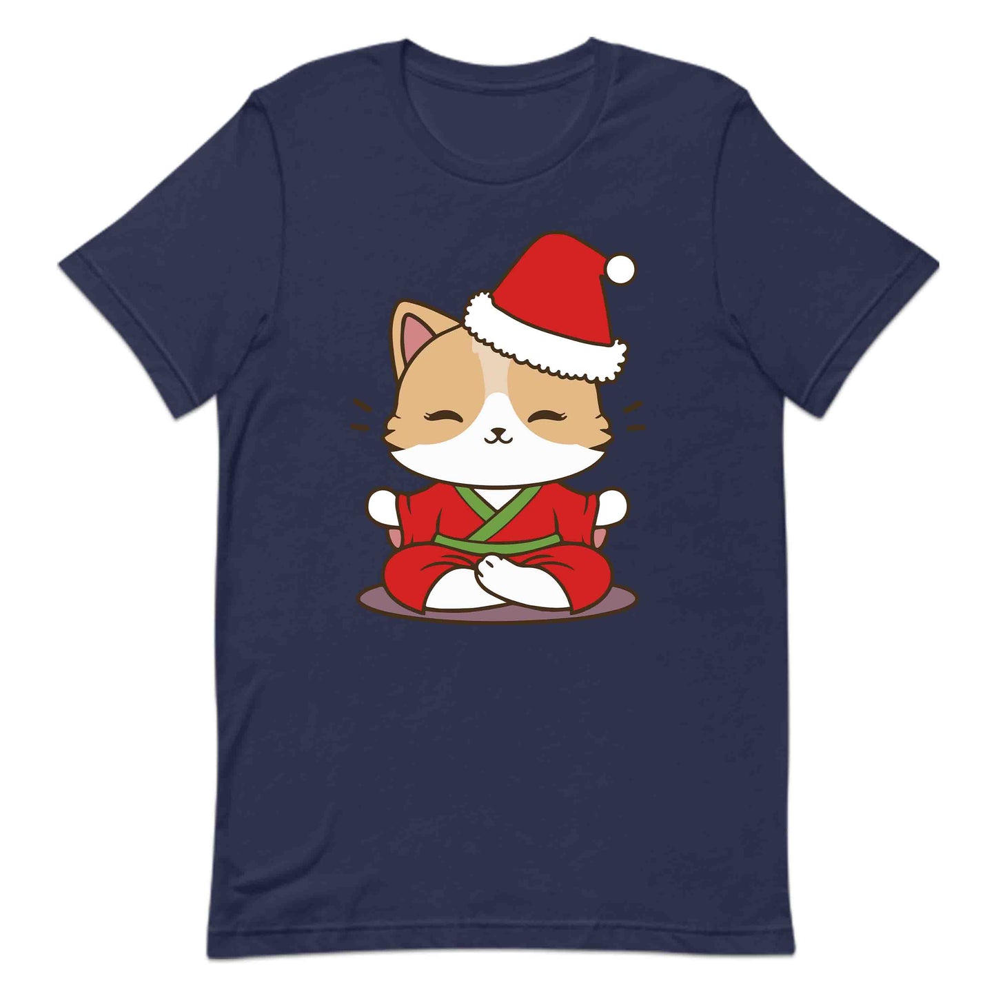 Meditating Santa Cat Christmas Zen Cat Yoga Xmas Relaxation | PRODUCT CODE: MDTSNCAZNEY
