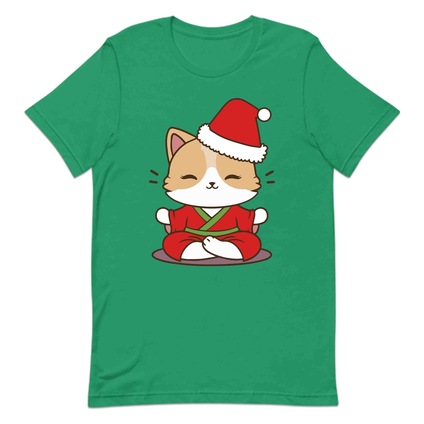 Meditating Santa Cat Christmas Zen Cat Yoga Xmas Relaxation | PRODUCT CODE: MDTSNCAZNEY