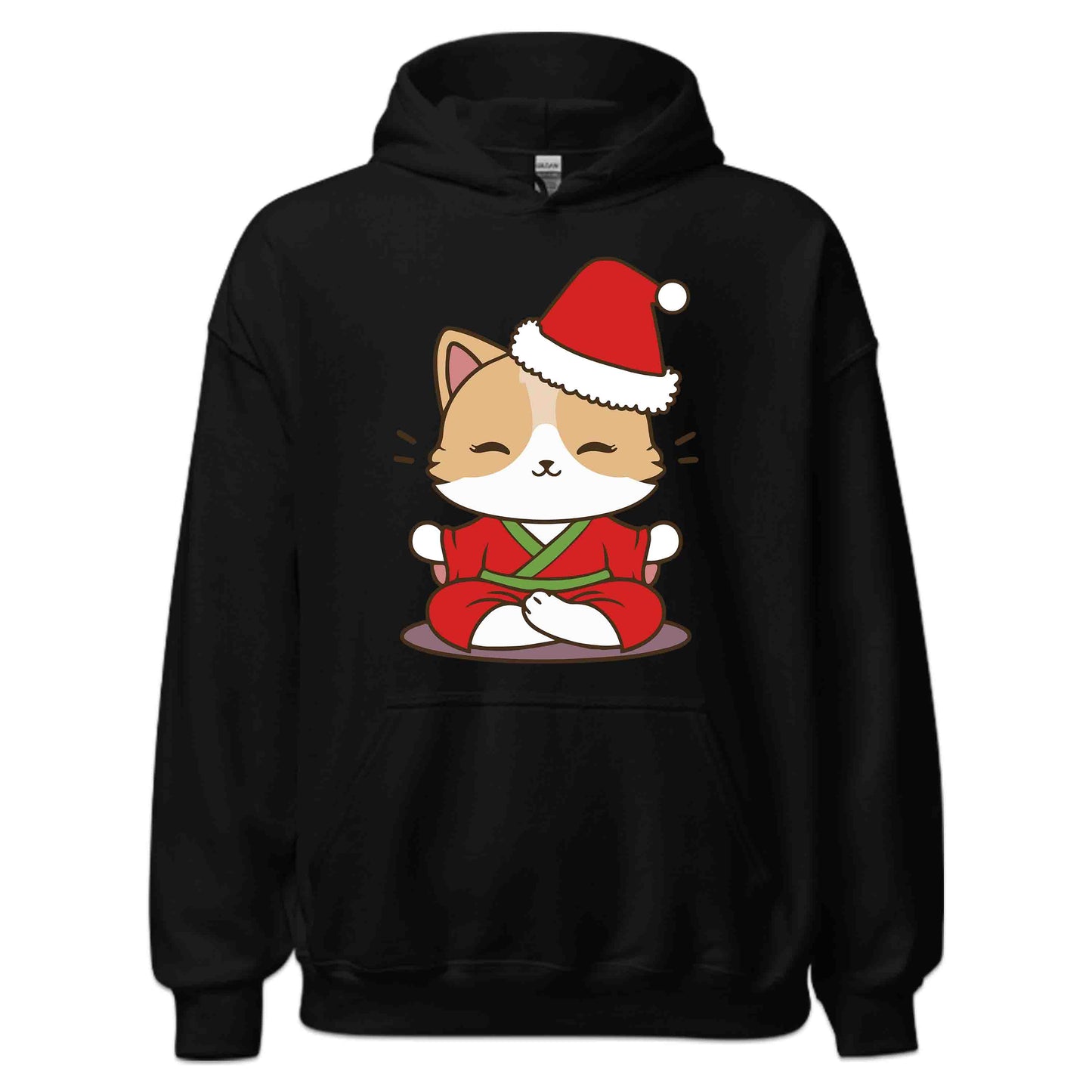 Meditating Santa Cat Christmas Zen Cat Yoga Xmas Relaxation | PRODUCT CODE: MDTSNCAZNEY