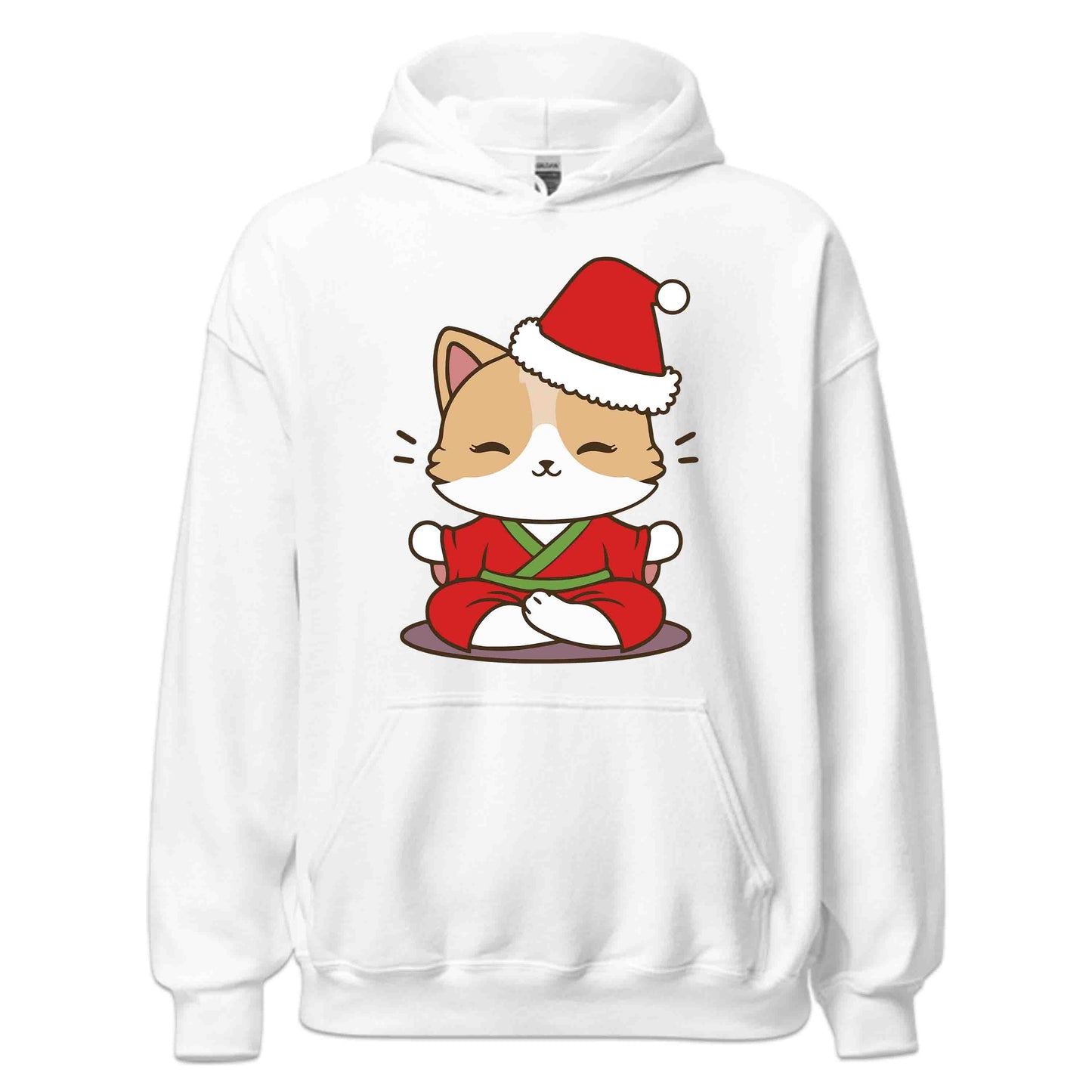 Meditating Santa Cat Christmas Zen Cat Yoga Xmas Relaxation | PRODUCT CODE: MDTSNCAZNEY