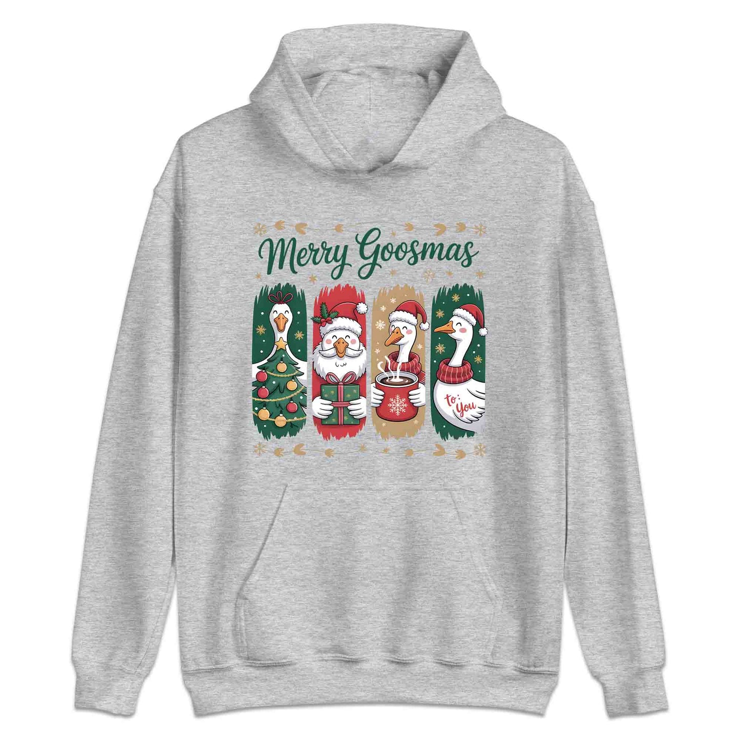 Merry Goosmas Goose Christmas T-Shirt, Cute Holiday Sweatshirt, Festive Xmas Goose Hoodie | PRODUCT CODE: MERNBVSD