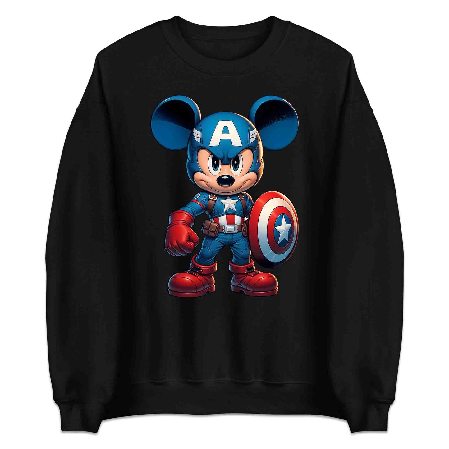 Mickey Captain America Shield T-Shirt | Mickey Super Soldier Jumper | Disney x Marvel Crossover Hoodie | PRODUCT CODE: MIWQBEHDSYU