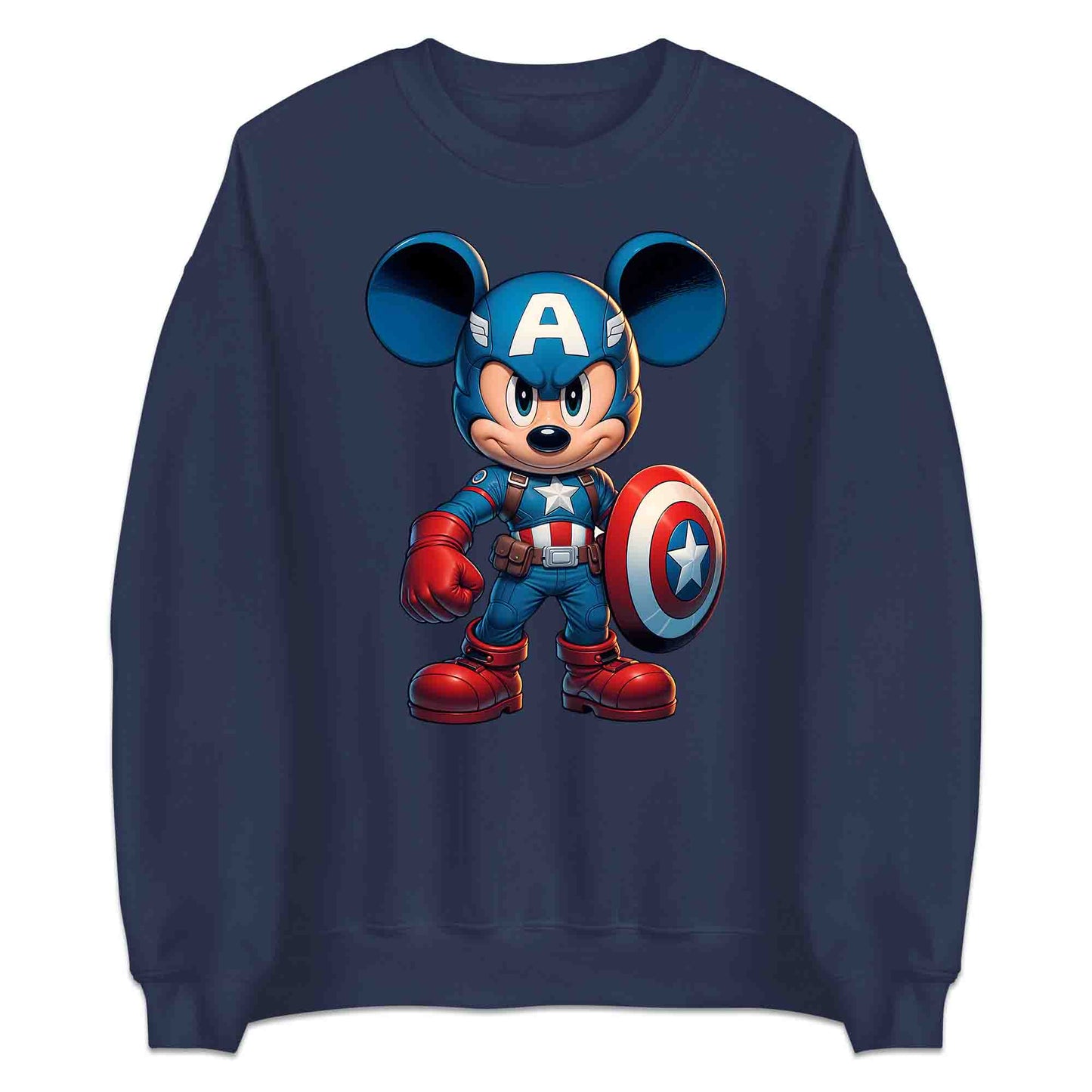 Mickey Captain America Shield T-Shirt | Mickey Super Soldier Jumper | Disney x Marvel Crossover Hoodie | PRODUCT CODE: MIWQBEHDSYU
