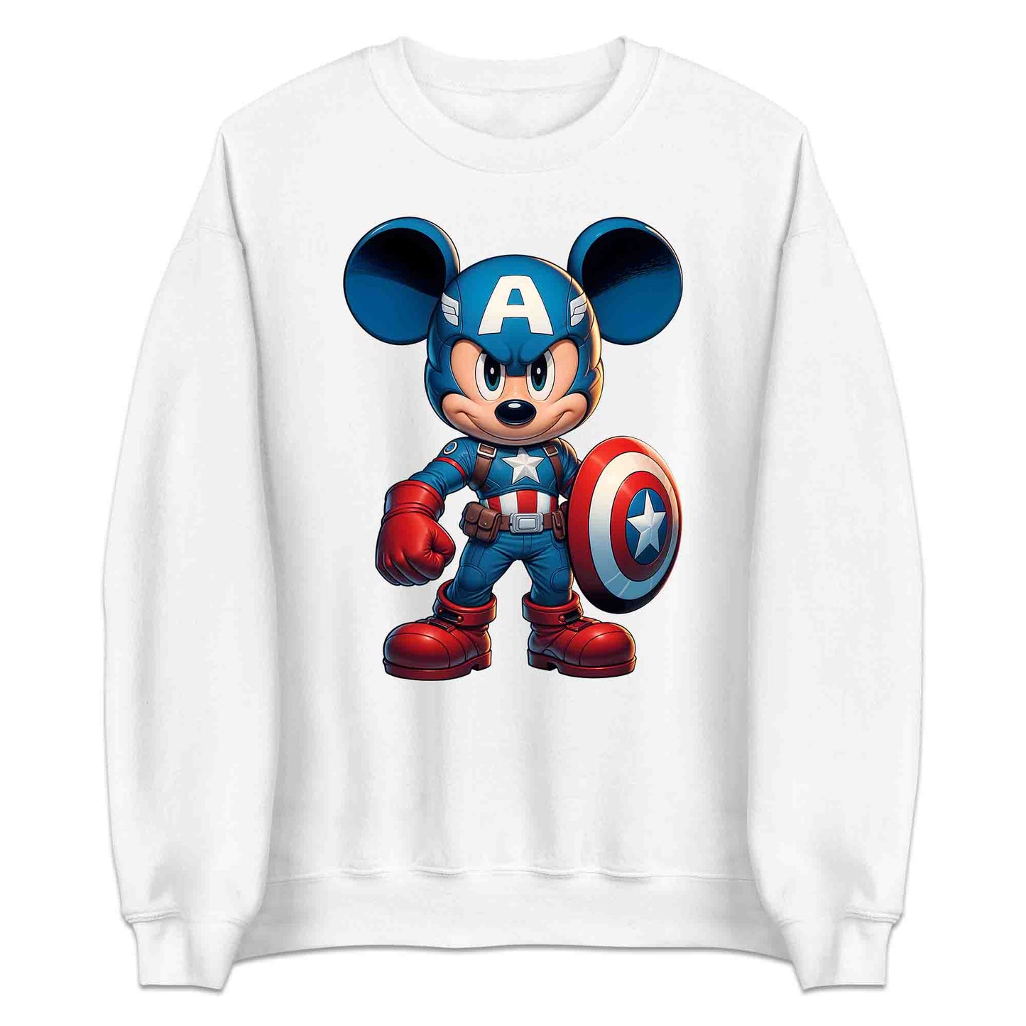 Mickey Captain America Shield T-Shirt | Mickey Super Soldier Jumper | Disney x Marvel Crossover Hoodie | PRODUCT CODE: MIWQBEHDSYU