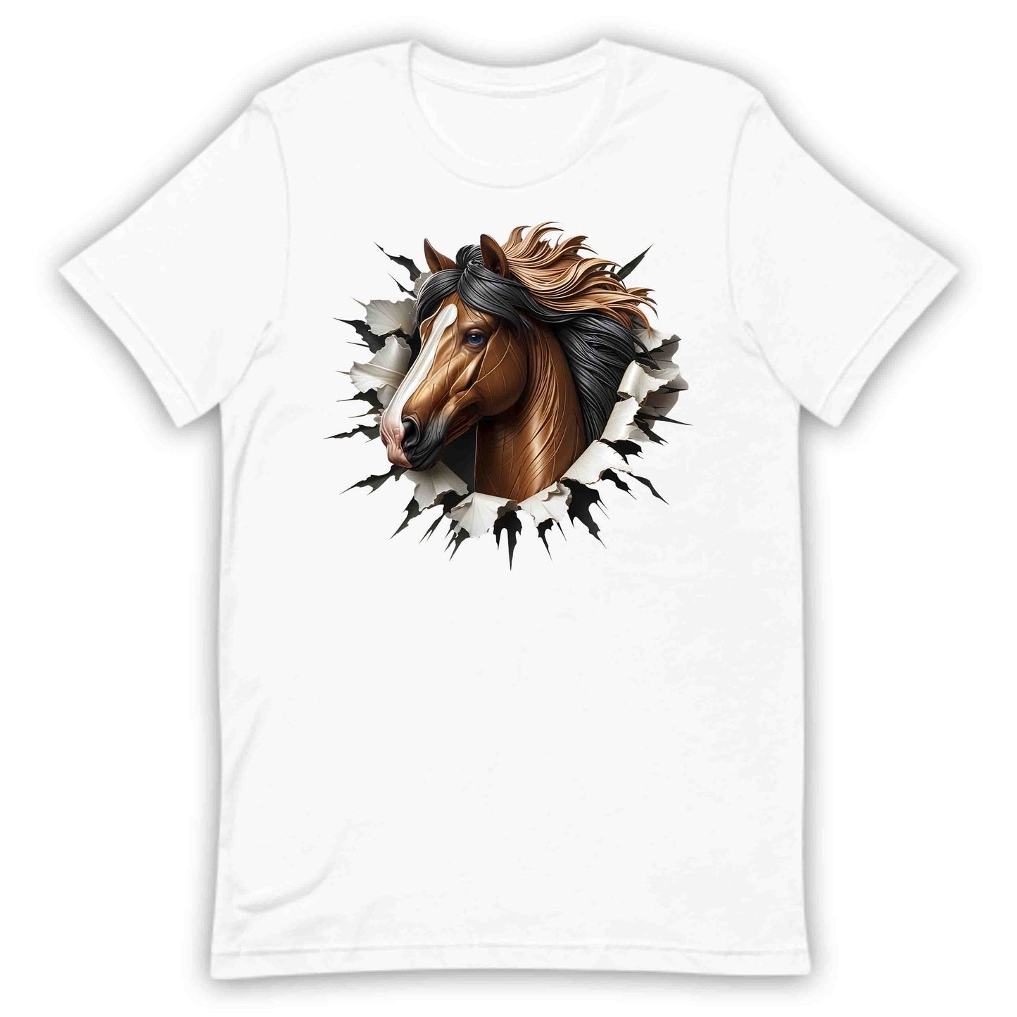Majestic Horse Breaking Through Wall Realistic 3D Stallion | PRODUCT CODE: MJSTCHRBRKNES