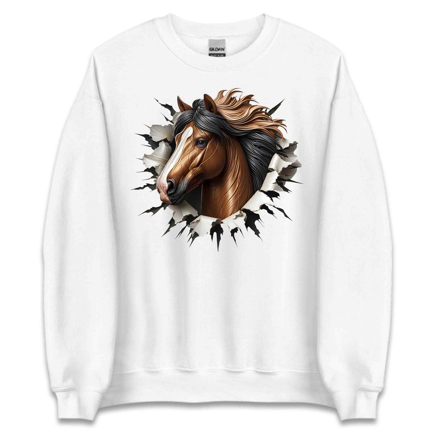 Majestic Horse Breaking Through Wall Realistic 3D Stallion | PRODUCT CODE: MJSTCHRBRKNES