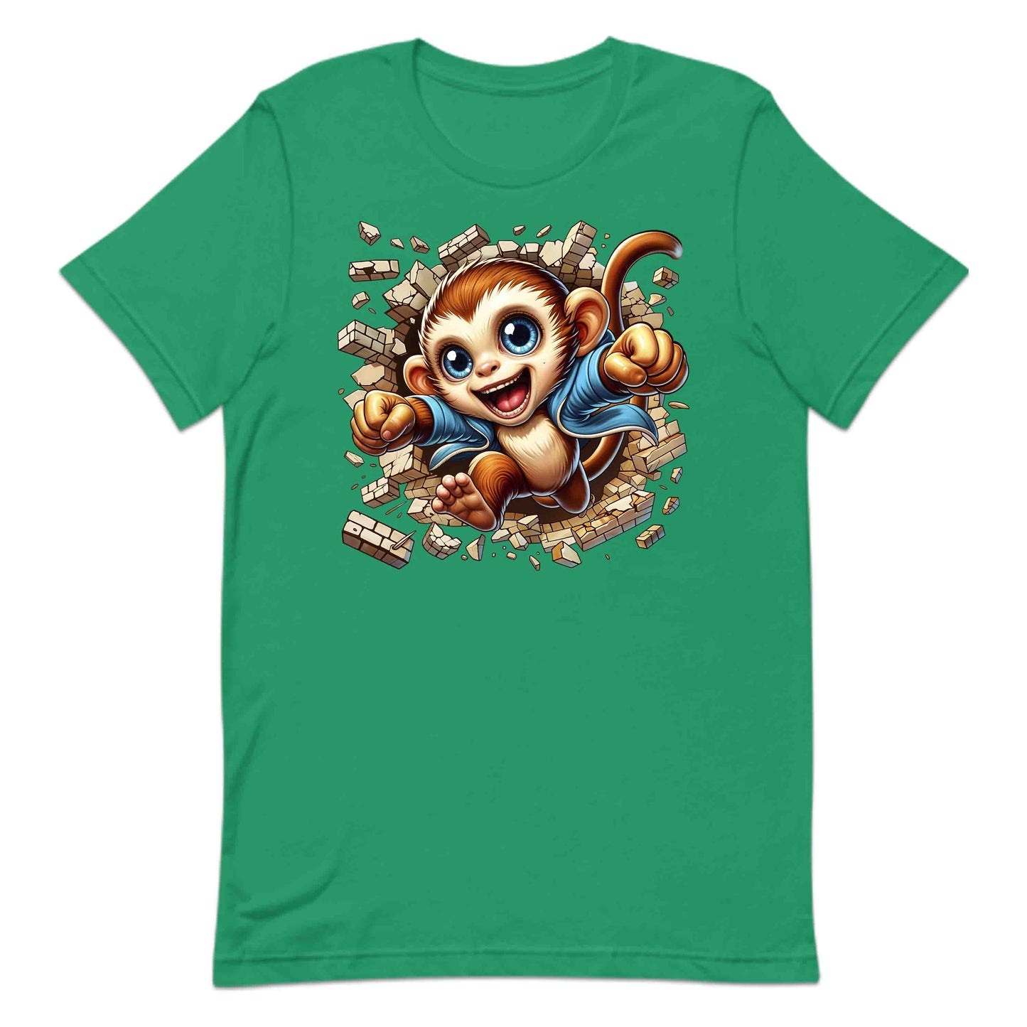 3D Realistic Cheeky Monkey Breaking Through Brick Wall | PRODUCT CODE: MKNYBRWLAMD