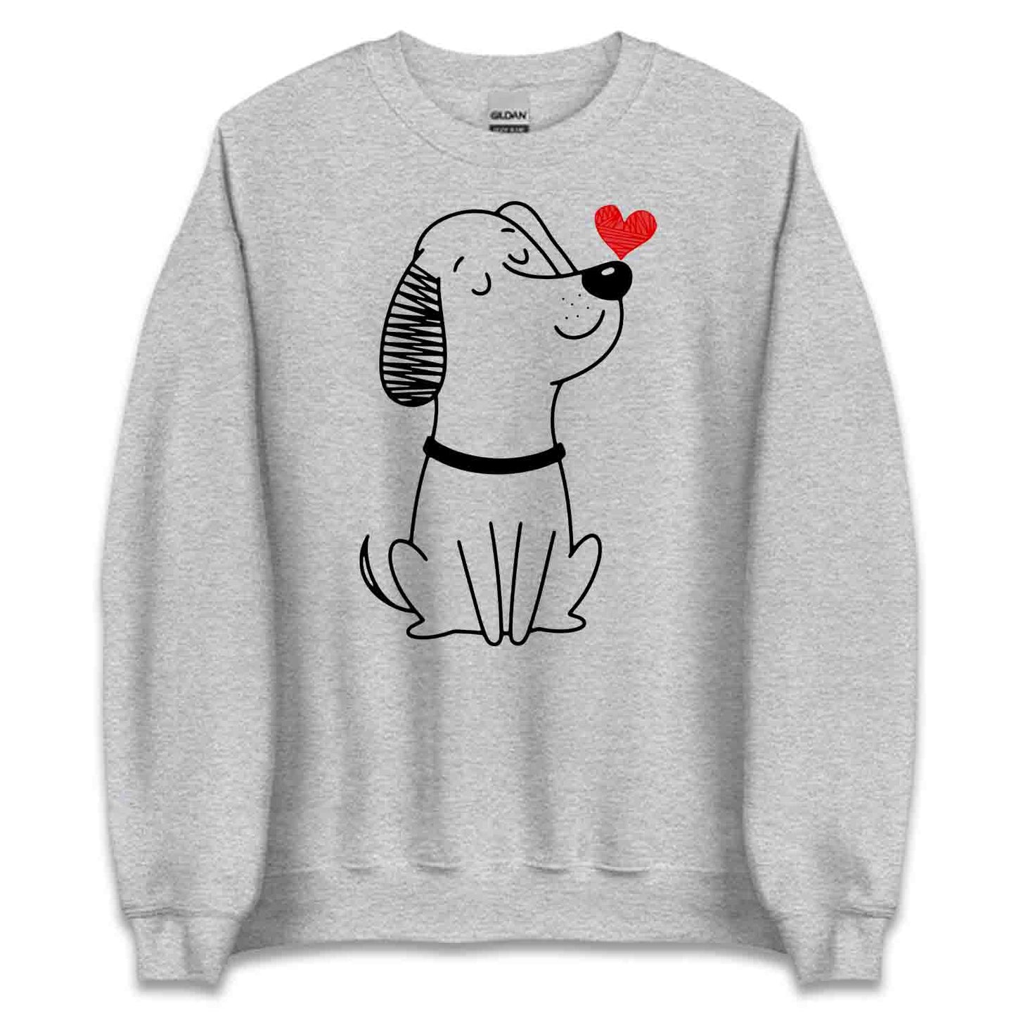 Minimalist Dog Drawing T-Shirt, Sweatshirt, Hoodie – Cute Puppy & Happy Pet Lover Vibes | PRODUCT CODE: MNSTDOGWAH