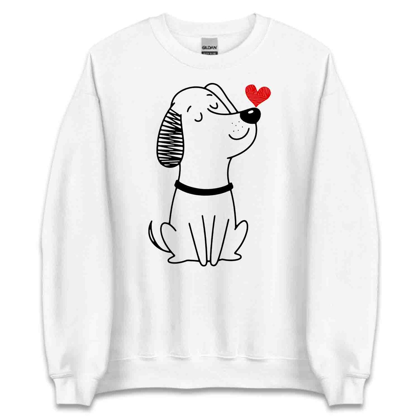 Minimalist Dog Drawing T-Shirt, Sweatshirt, Hoodie – Cute Puppy & Happy Pet Lover Vibes | PRODUCT CODE: MNSTDOGWAH
