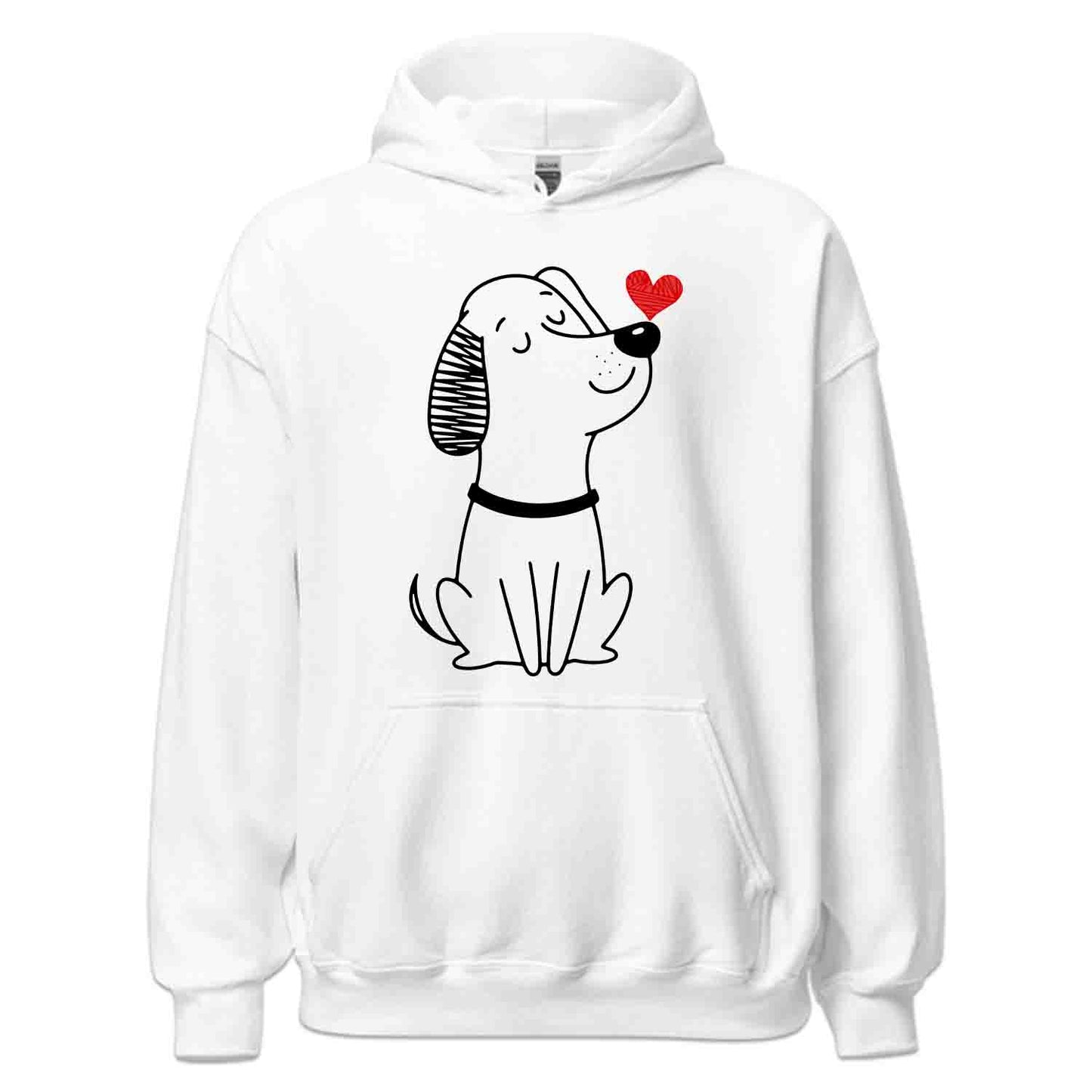 Minimalist Dog Drawing T-Shirt, Sweatshirt, Hoodie – Cute Puppy & Happy Pet Lover Vibes | PRODUCT CODE: MNSTDOGWAH