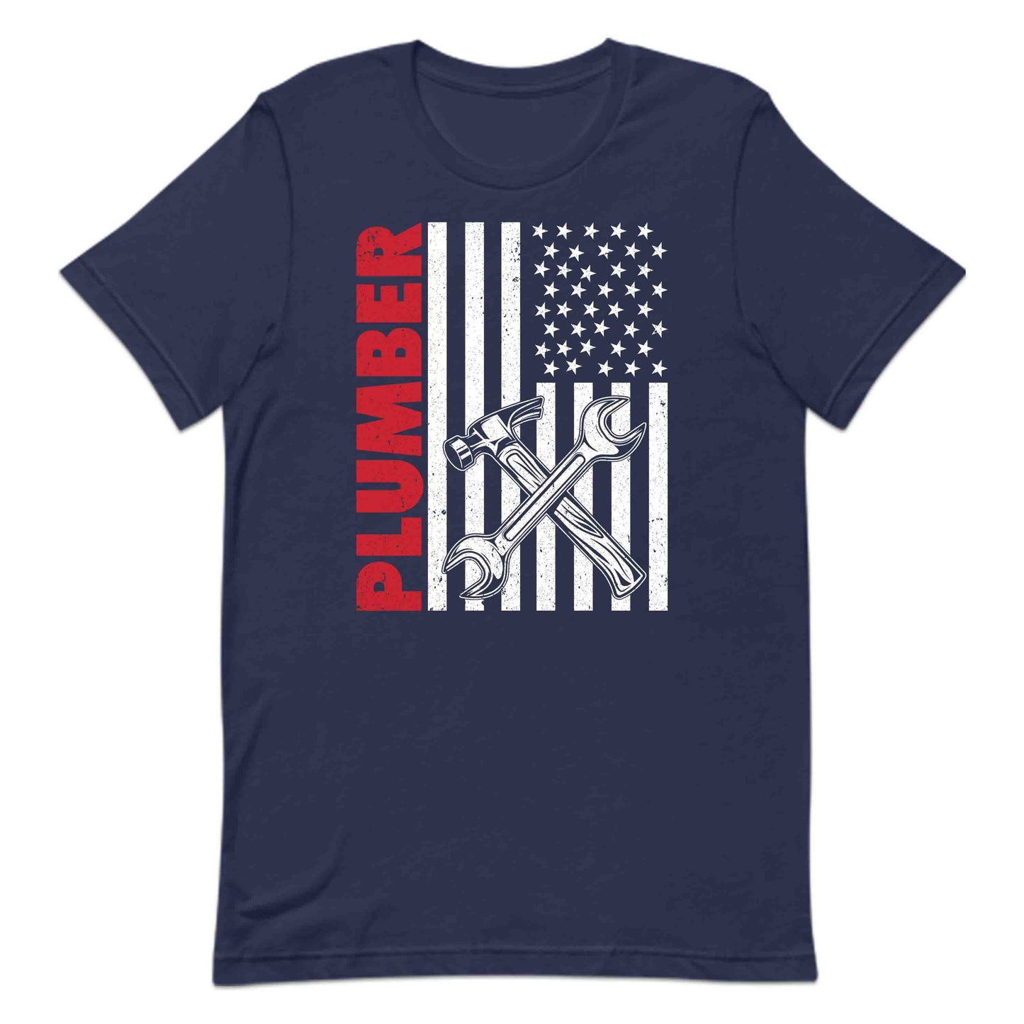 Patriotic Plumber USA Flag Plumbing Pipefitters & Handymen American Workwear | PRODUCT CODE: MRPLBUAFTWK