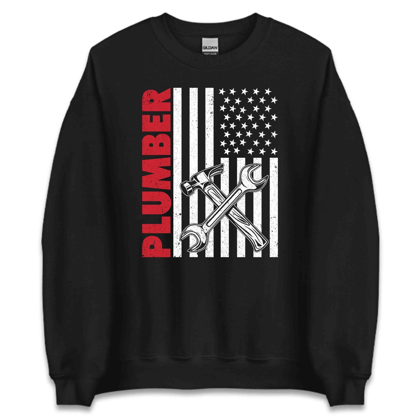 Patriotic Plumber USA Flag Plumbing Pipefitters & Handymen American Workwear | PRODUCT CODE: MRPLBUAFTWK