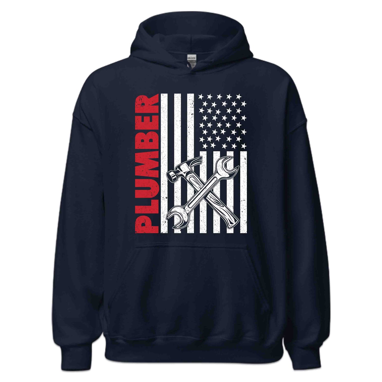 Patriotic Plumber USA Flag Plumbing Pipefitters & Handymen American Workwear | PRODUCT CODE: MRPLBUAFTWK