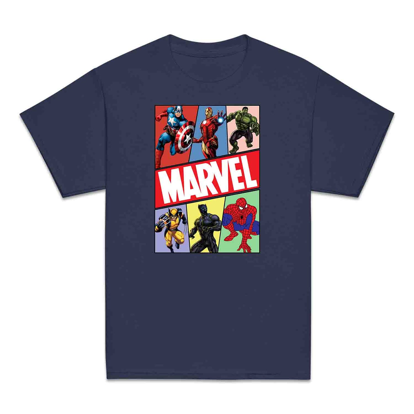 Marvel Superhero Avengers Kids T-Shirt | Comic Book Heroes Jumper | Captain America, Iron Man, Hulk, Wolverine, Black Panther & Spider-Man Hoodie | PRODUCT CODE: MRVDSHIEPAVG