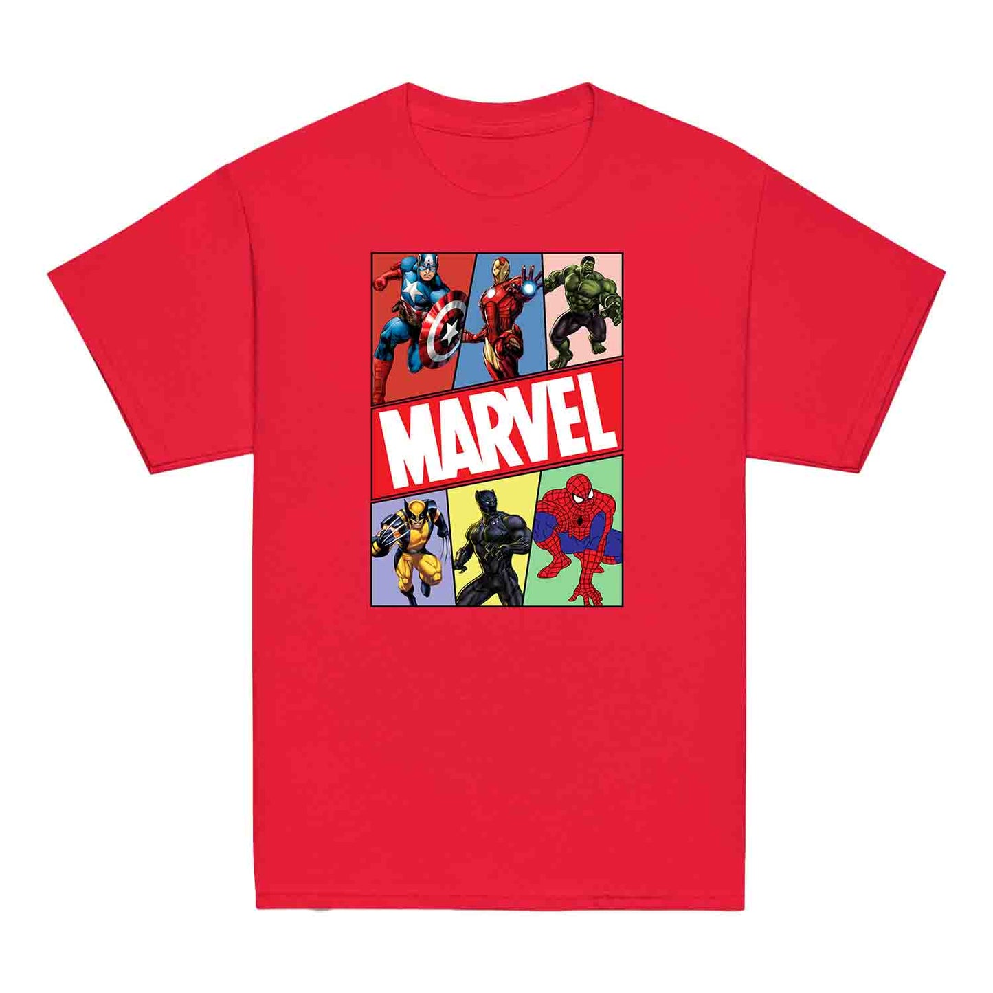 Marvel Superhero Avengers Kids T-Shirt | Comic Book Heroes Jumper | Captain America, Iron Man, Hulk, Wolverine, Black Panther & Spider-Man Hoodie | PRODUCT CODE: MRVDSHIEPAVG